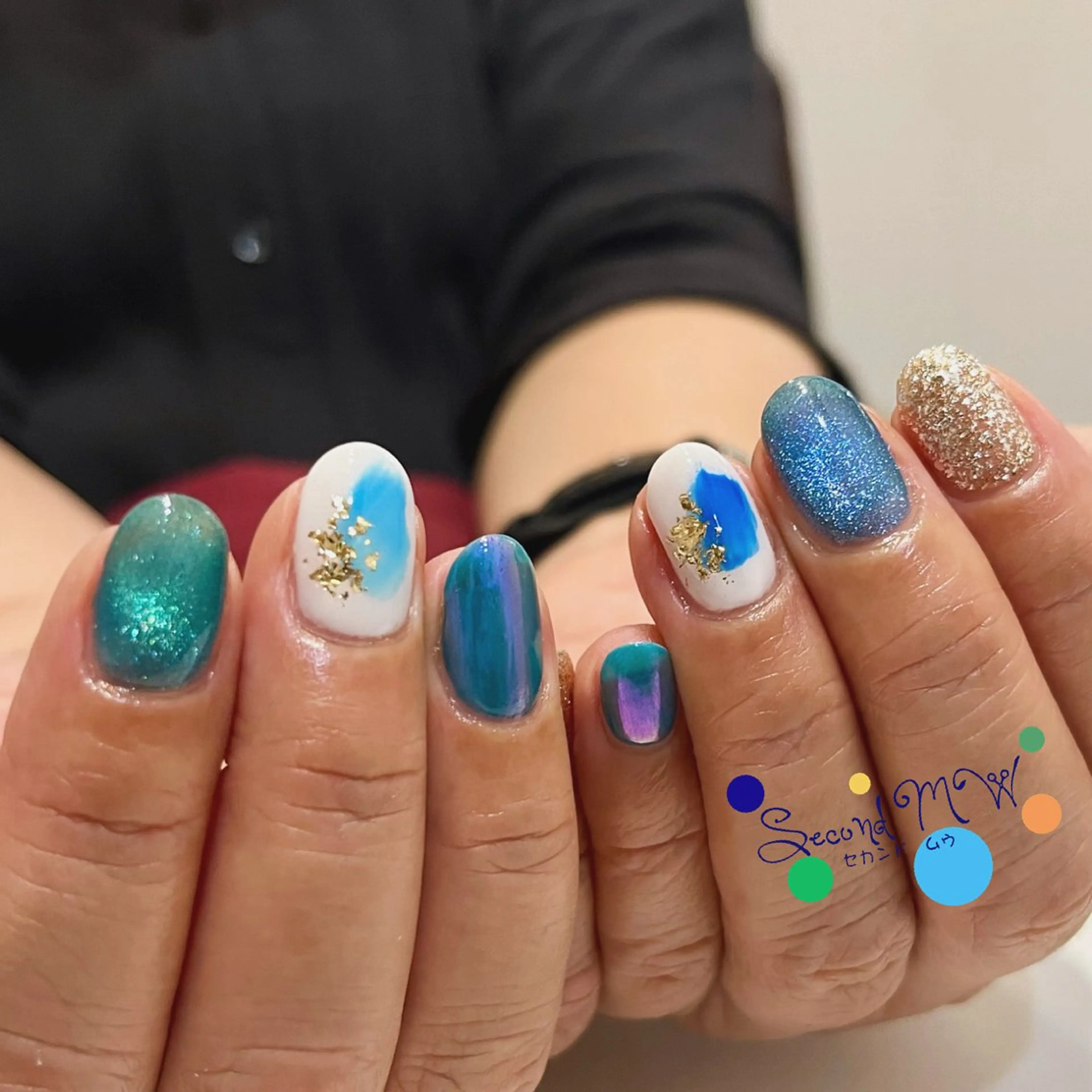 ネイル マグネットネイル 夏ネイル Second   MW所属・SecondMW _nail 　川連のネイルデザイン