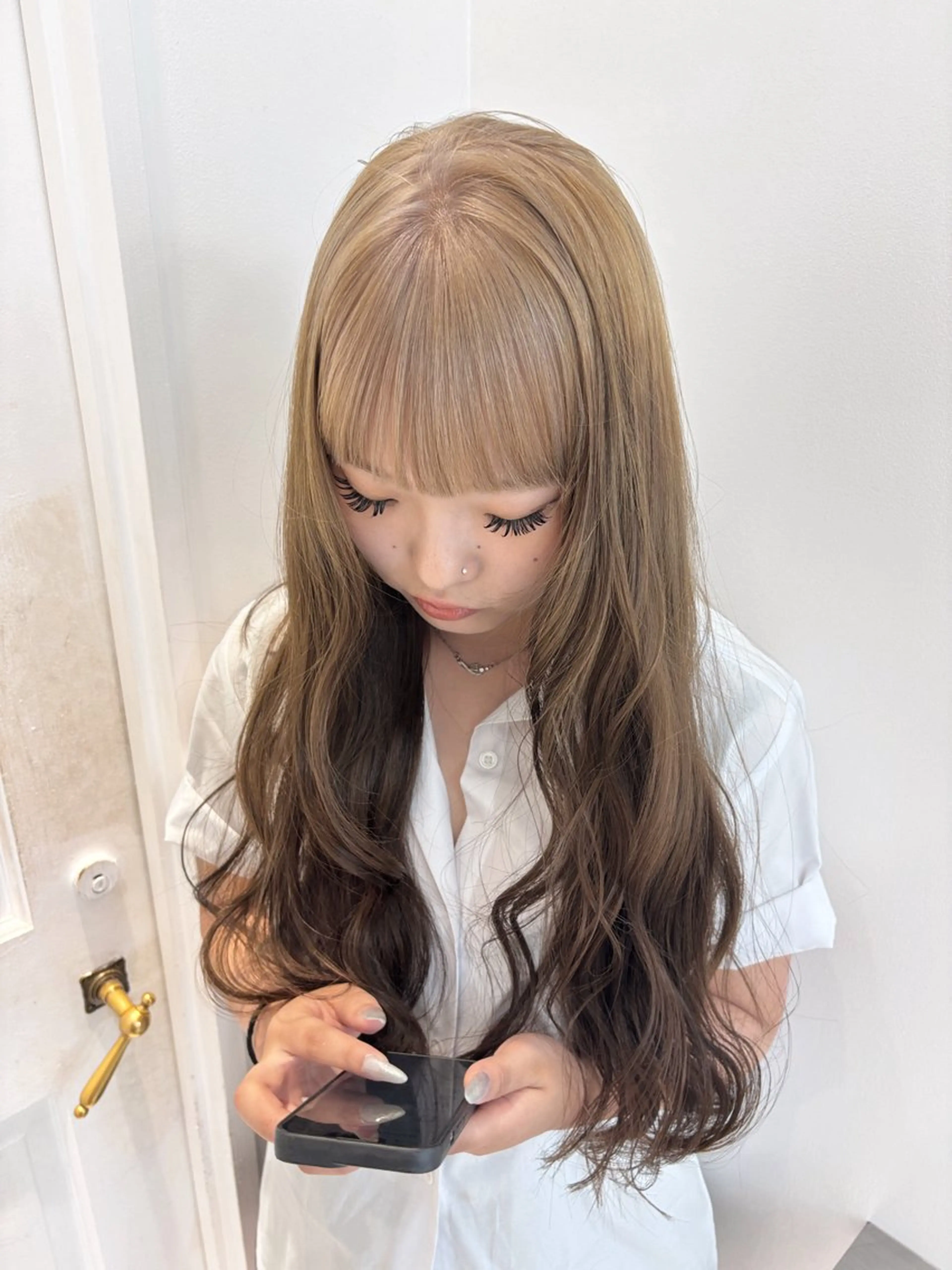ロング カラー ヘアアレンジ カット ヘアカラー トリートメント ヘアセット 天神レイヤーカット No.1💖マユカのヘアスタイル