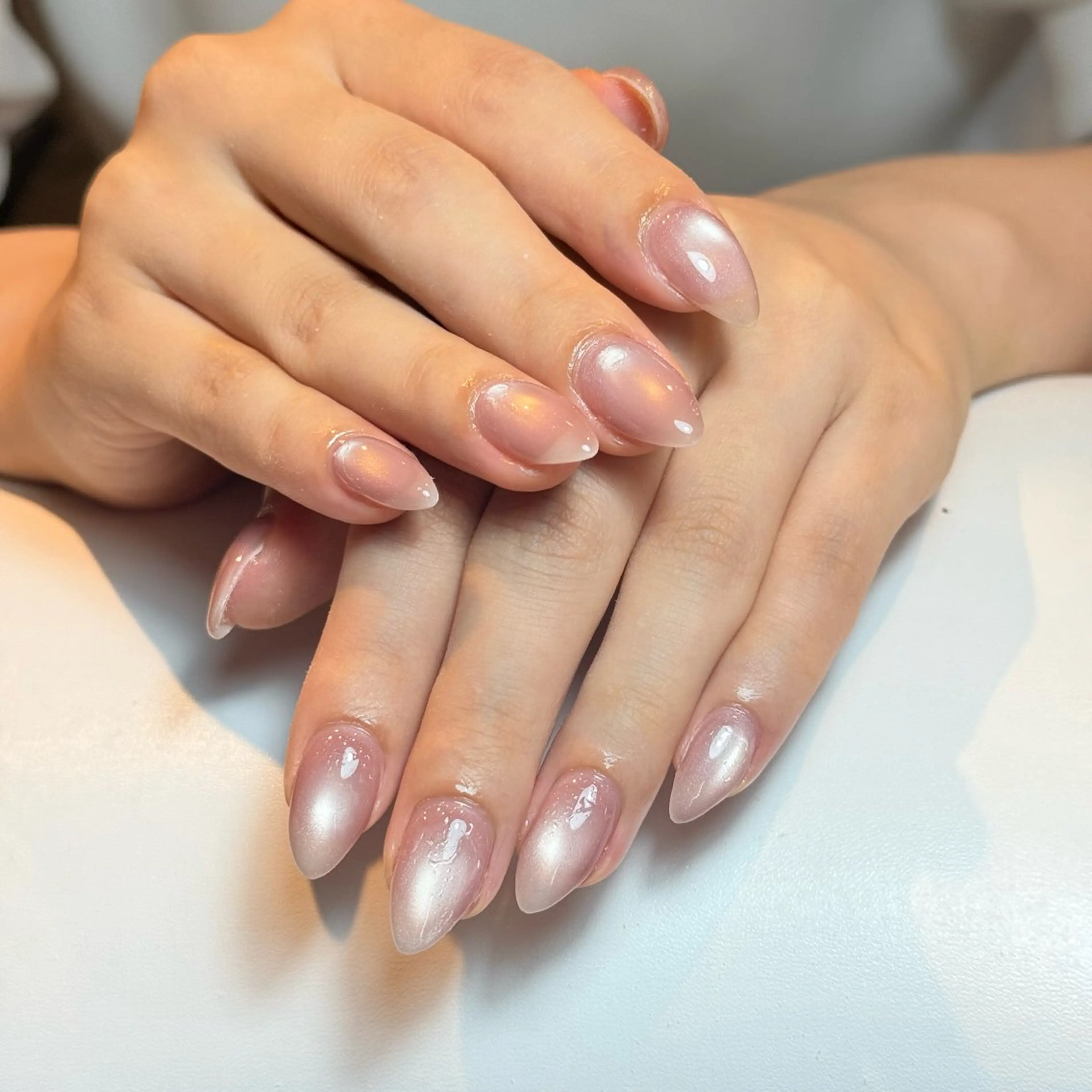 ネイル アートネイル チークネイル フレンチネイル グラデーション キラキラネイル ハンドネイル Risa_ Nailのネイルデザイン