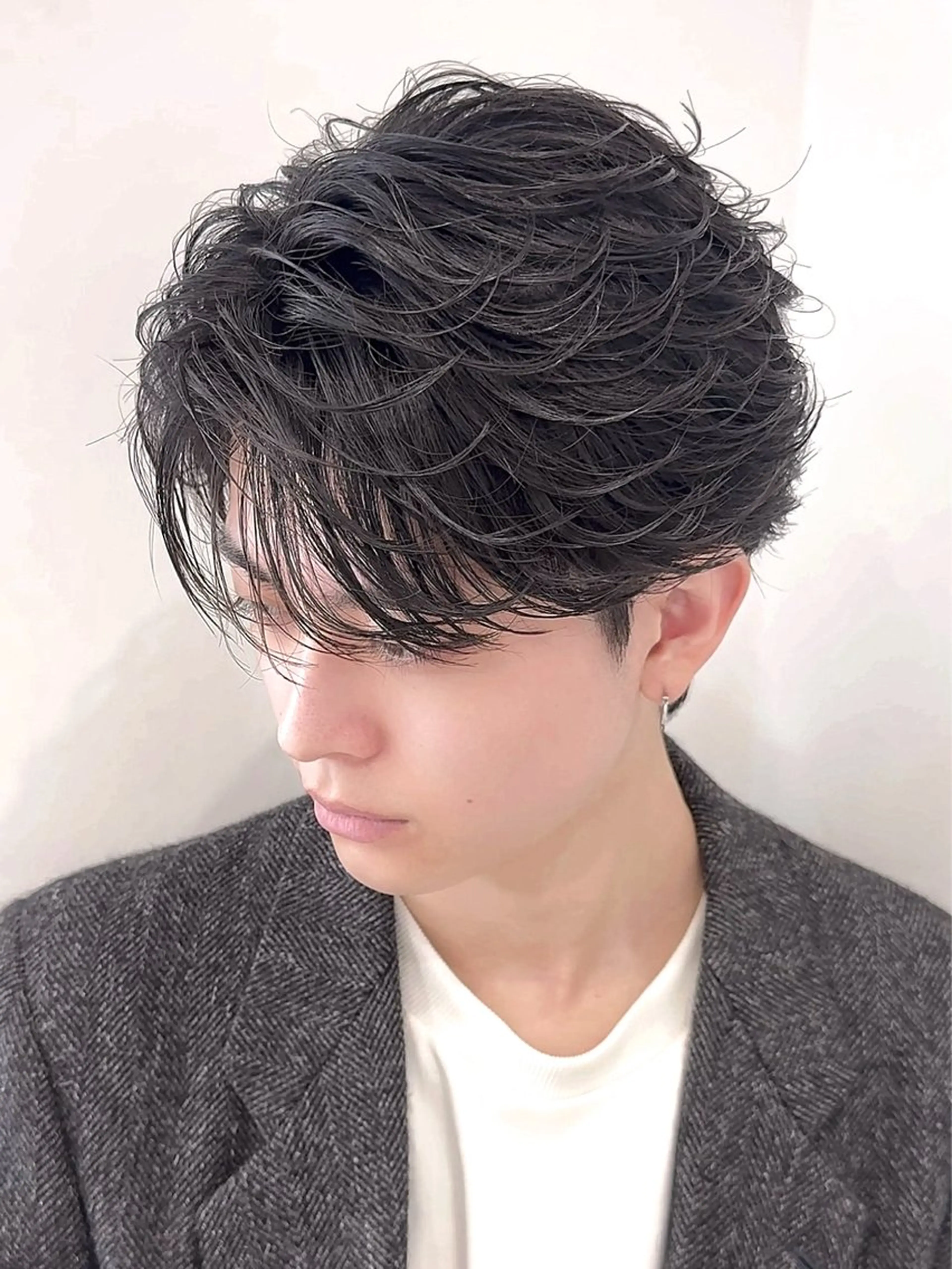 メンズ タマシロカリン 艶カラー/レイヤーのヘアスタイル
