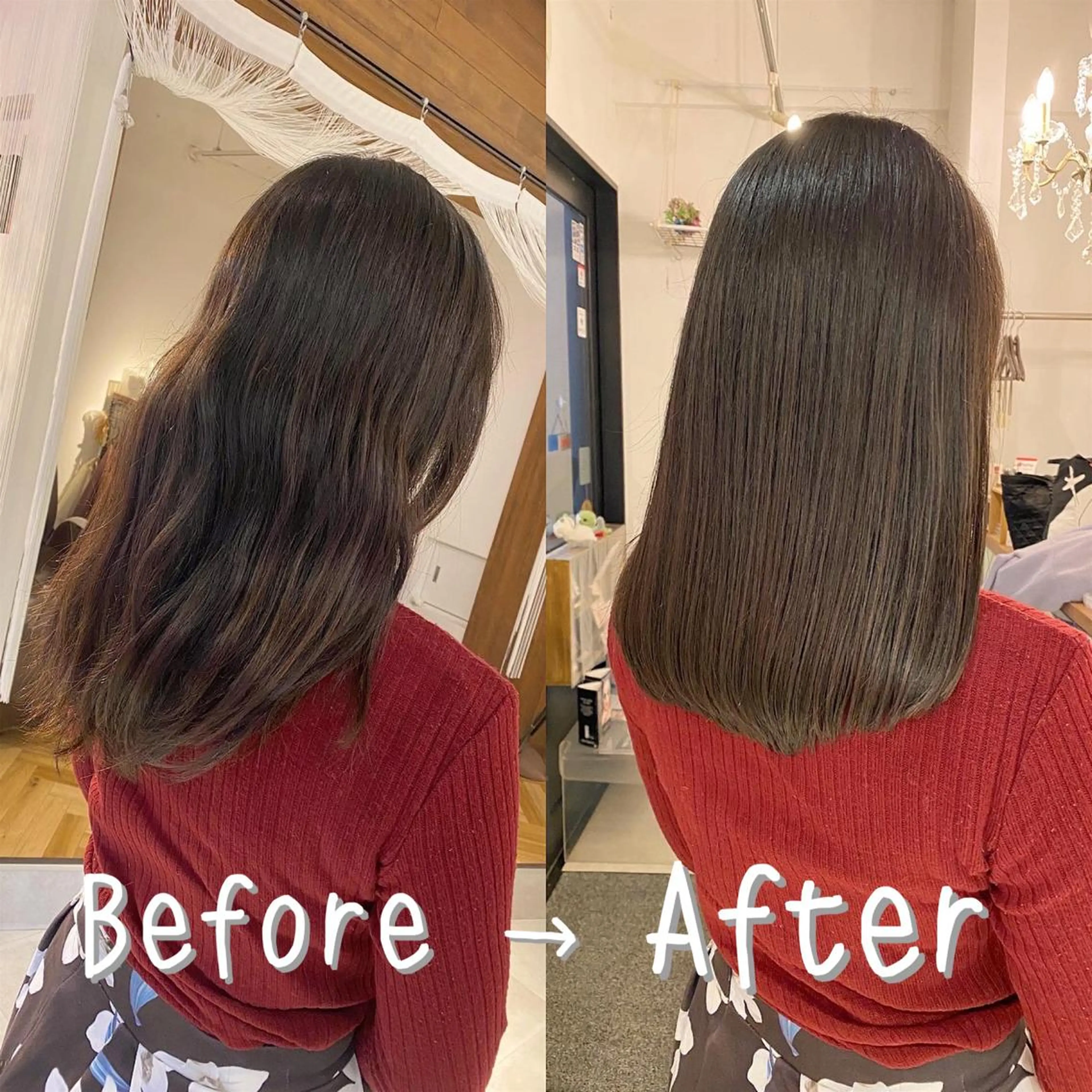 セミロング 髪質改善 トリートメント 酸熱トリートメント 髪質改善特化 安東駿介のヘアスタイル