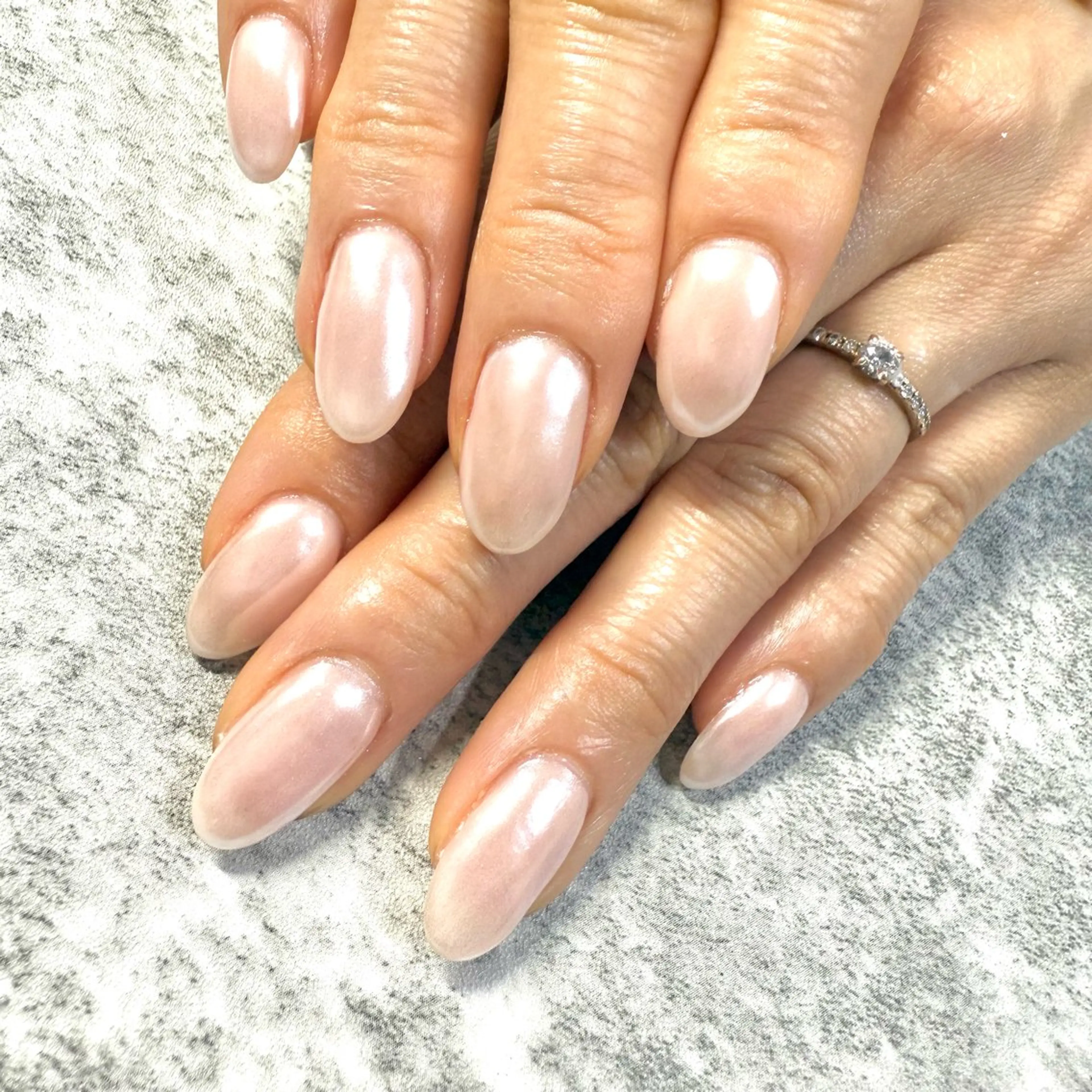 ネイル ミラーネイル ホワイト ハンドネイル ★Rinail... .のネイルデザイン