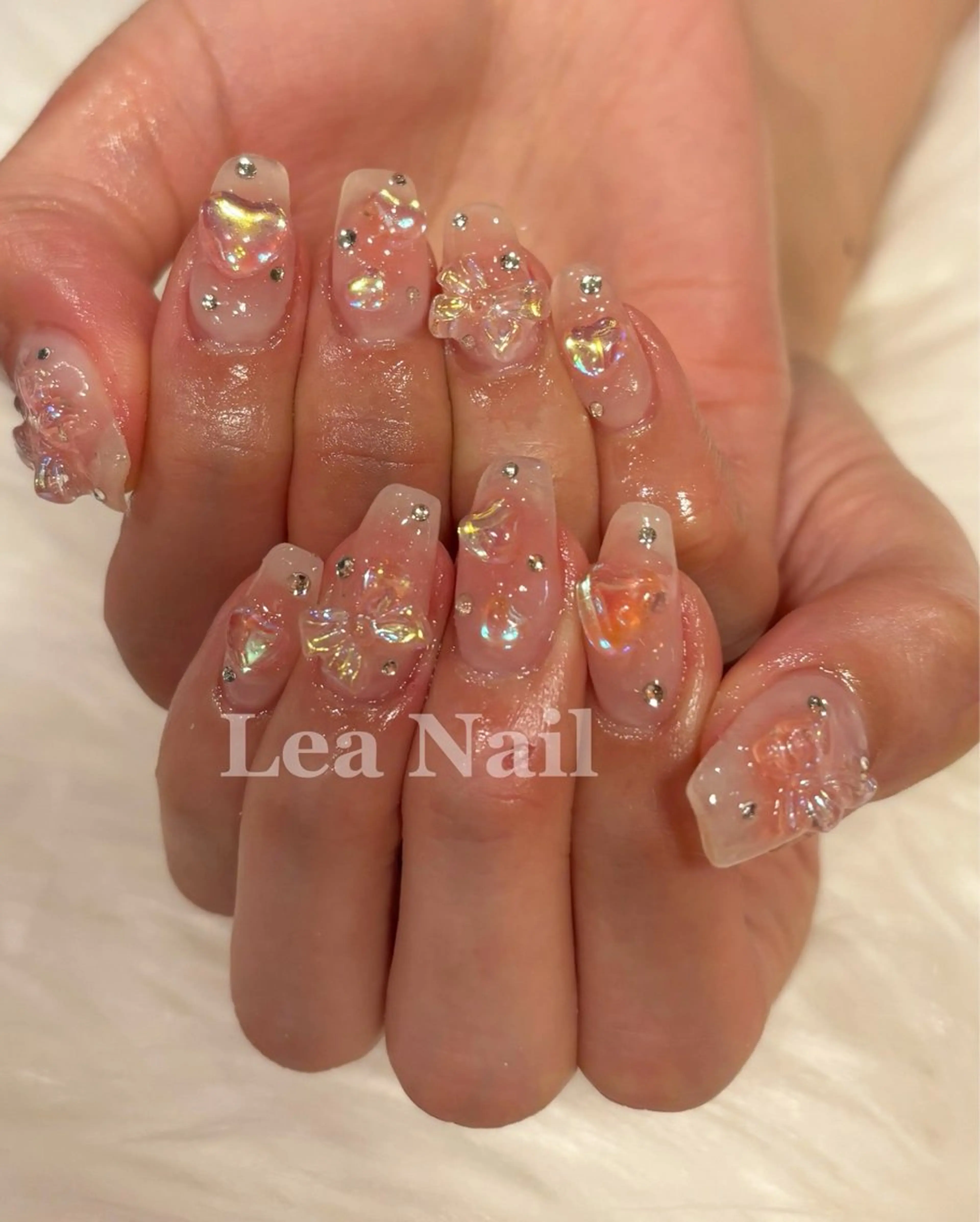 ネイル チークネイル 持ち込み Lea Nailのネイルデザイン