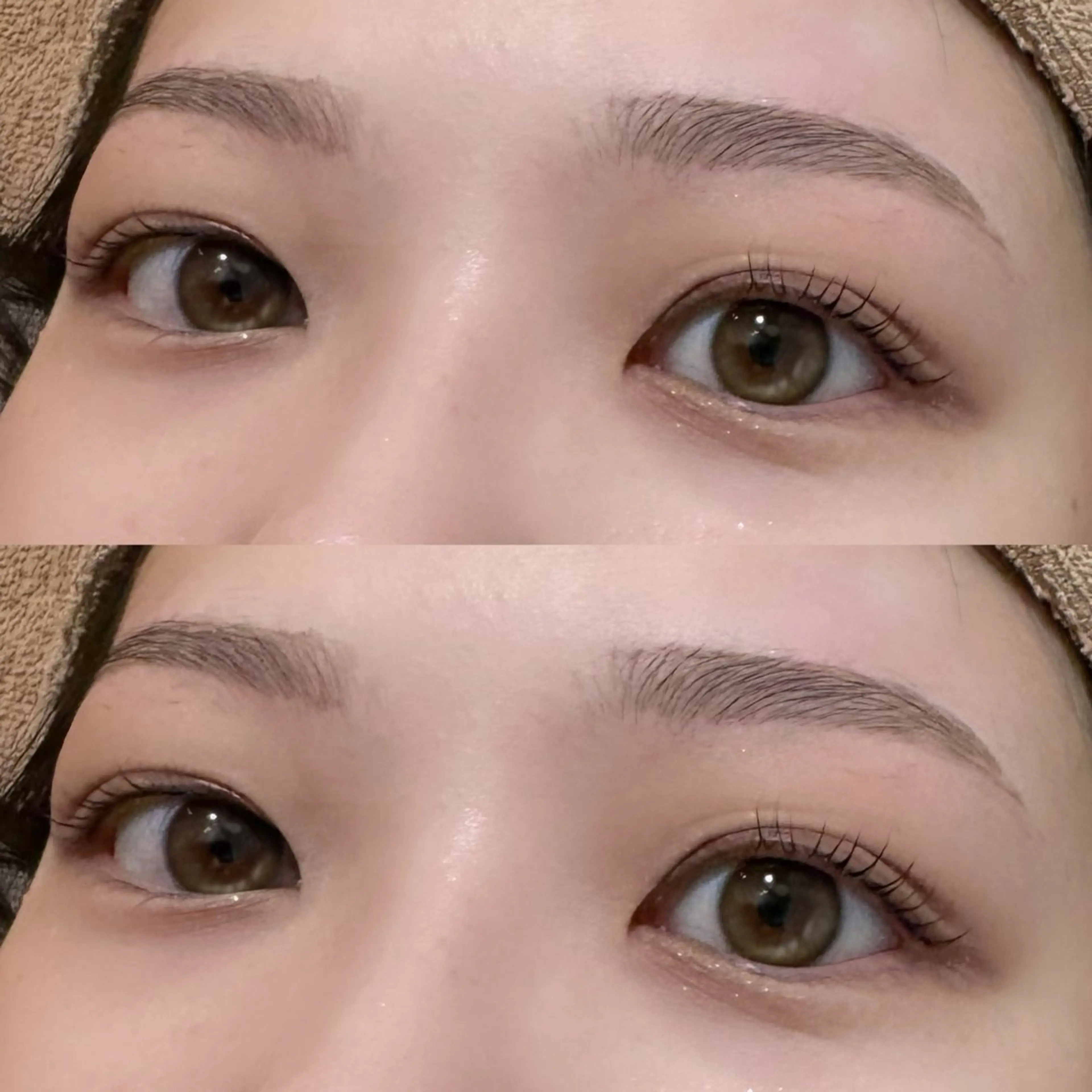 【ミニモ限定🍀】まつげパーマ＋美眉アイブロウWAX（ワックス脱毛、眉カット）✨の写真