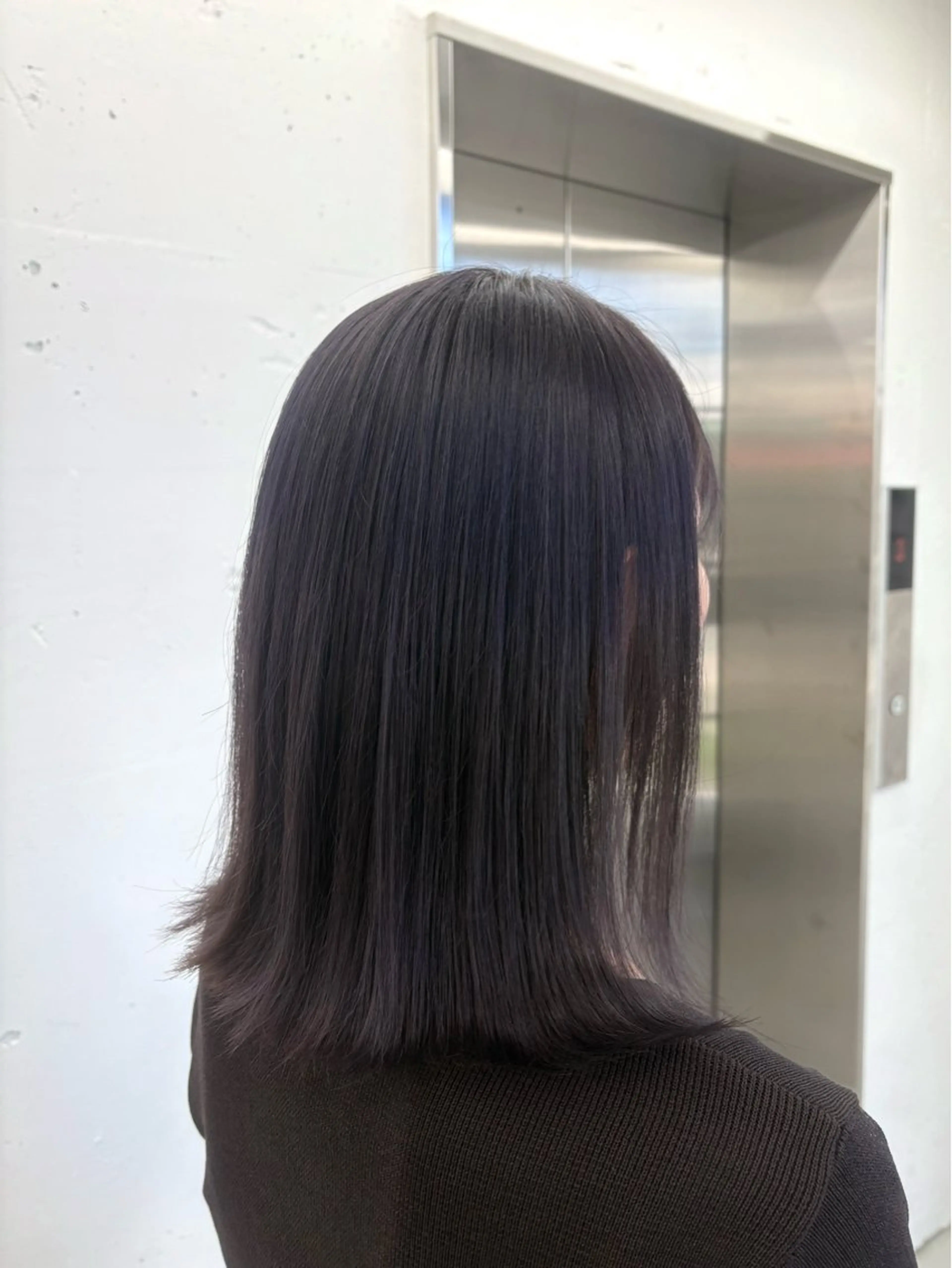 ミディアム カラー グレージュ ラベンダーカラー ラベンダーグレージュ ラベンダーグレー 🌟ゆりあ🌟 JILLSTUDIOのヘアスタイル