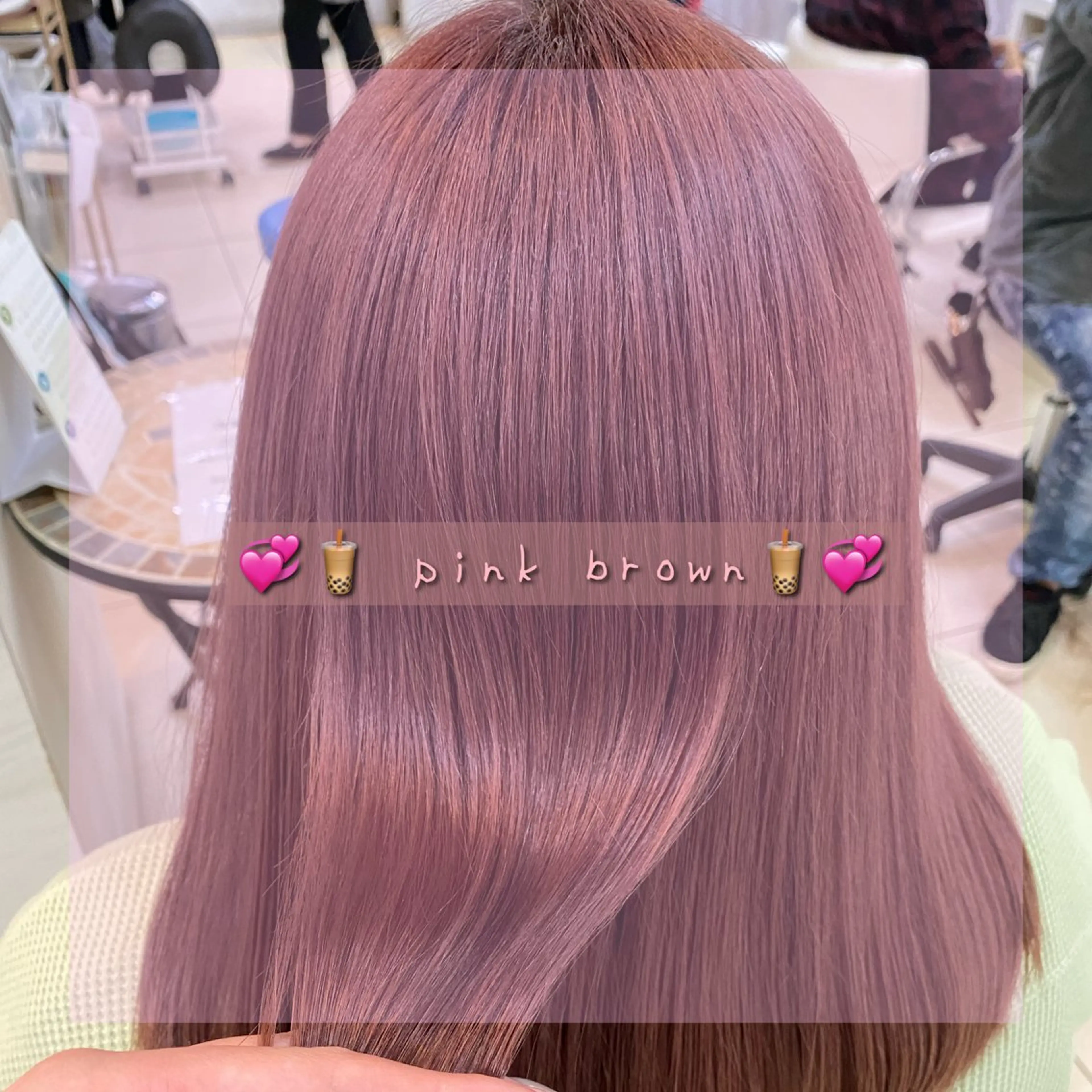 ミディアム ヘアカラー ✨🦄韓国風レイヤ ー🦄✨林あかりのヘアスタイル