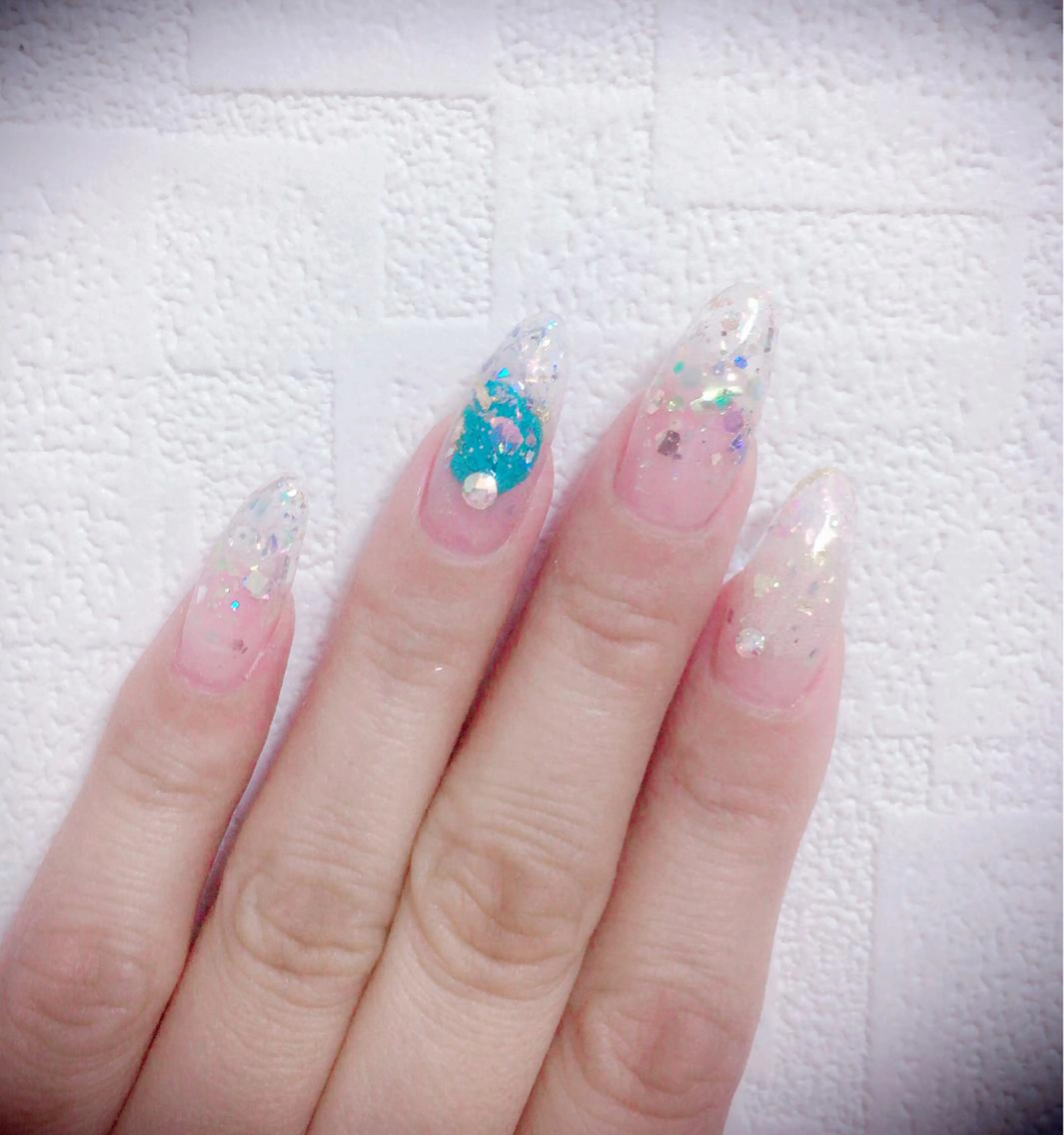 ネイル グラデーション ラメ(グリッター) スカルプネイル SYU NAILのネイルデザイン