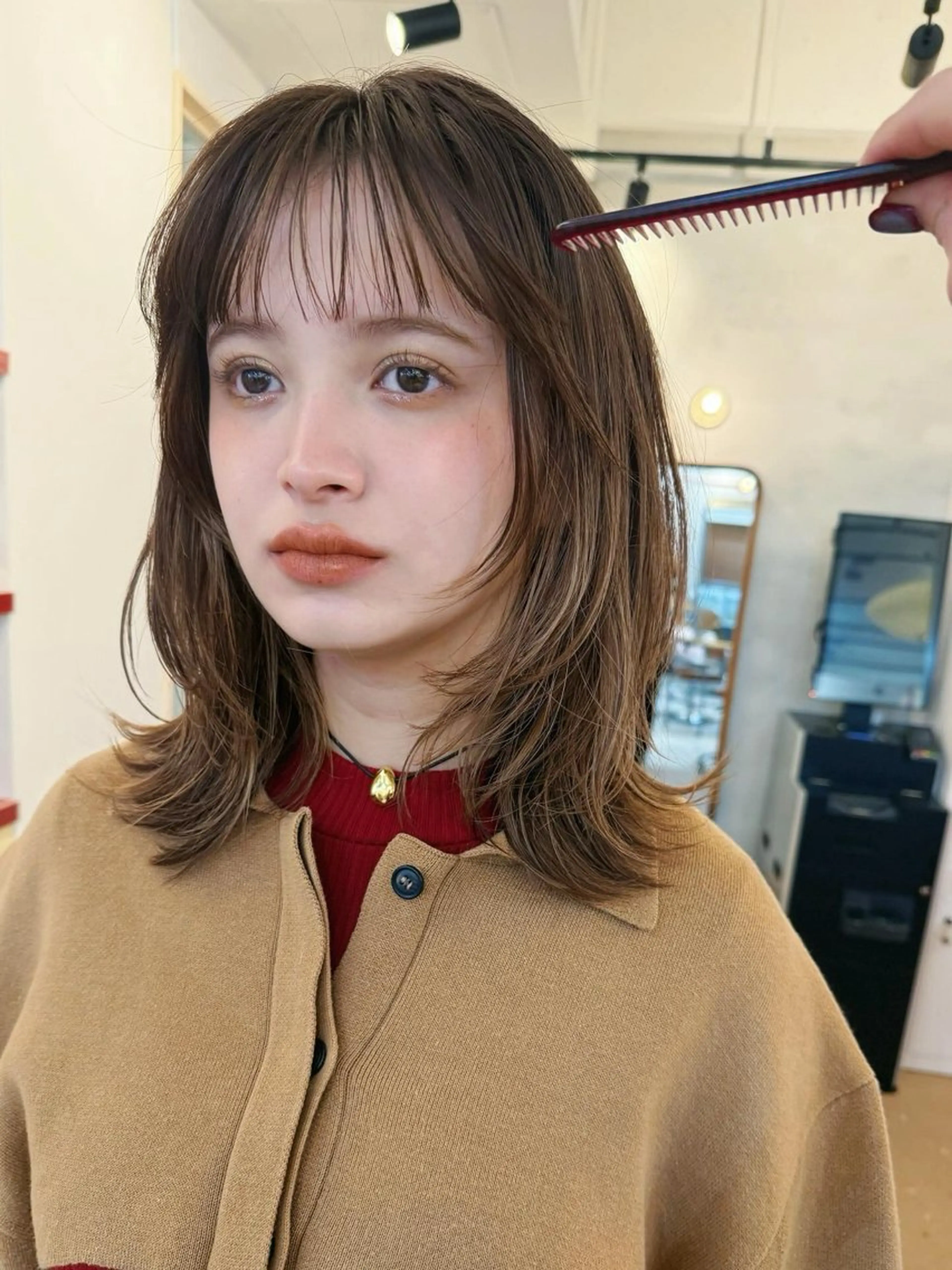 ミディアム カラー ❤️アヤカ Wカラー ボブ レイヤー❤️のヘアスタイル