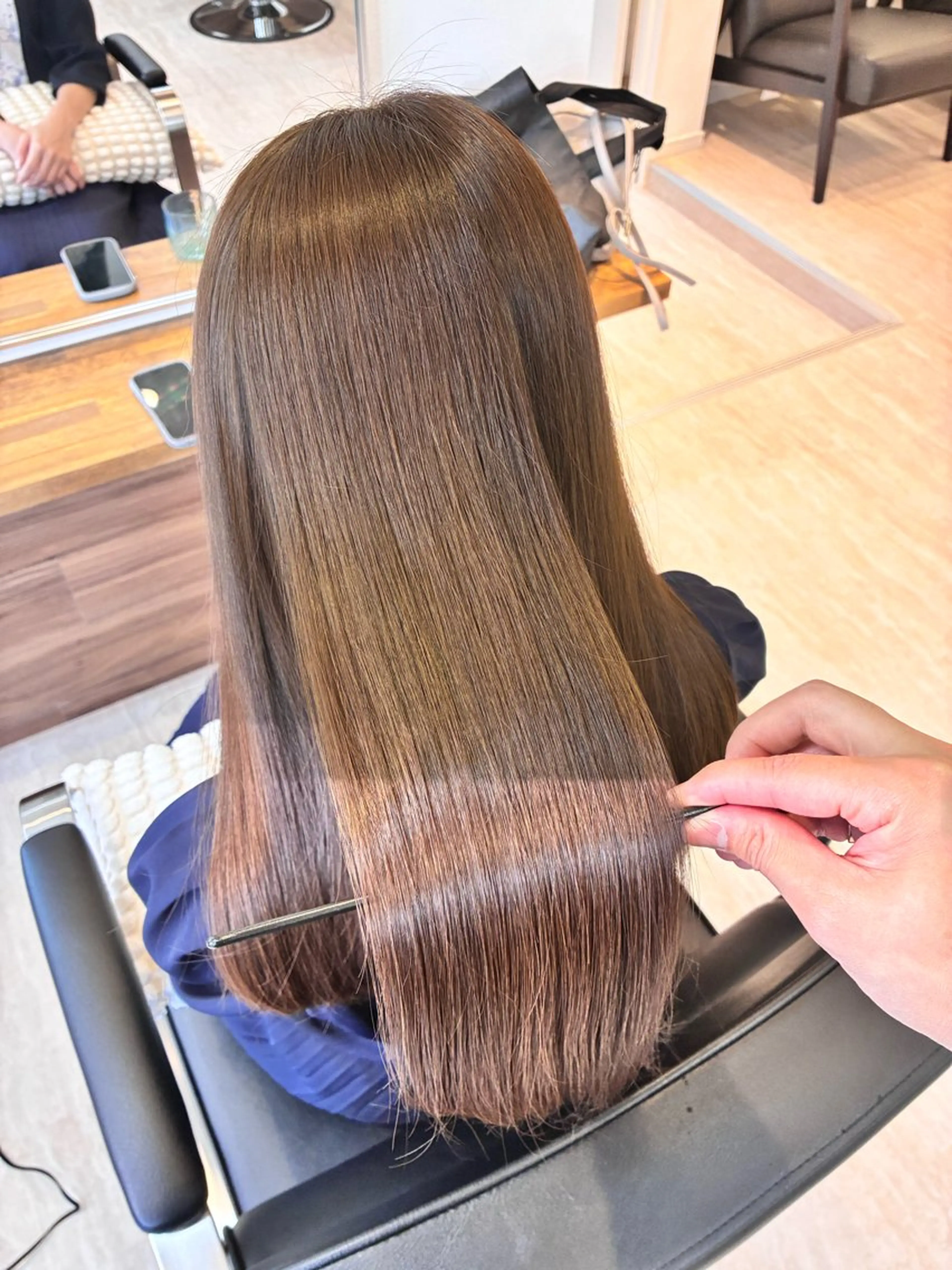 ロング カラー ダブルカラー 髪質改善 縮毛矯正 トリートメント カット ヘアカラー トリートメント 池袋髪質改善Tone byCharaのヘアスタイル