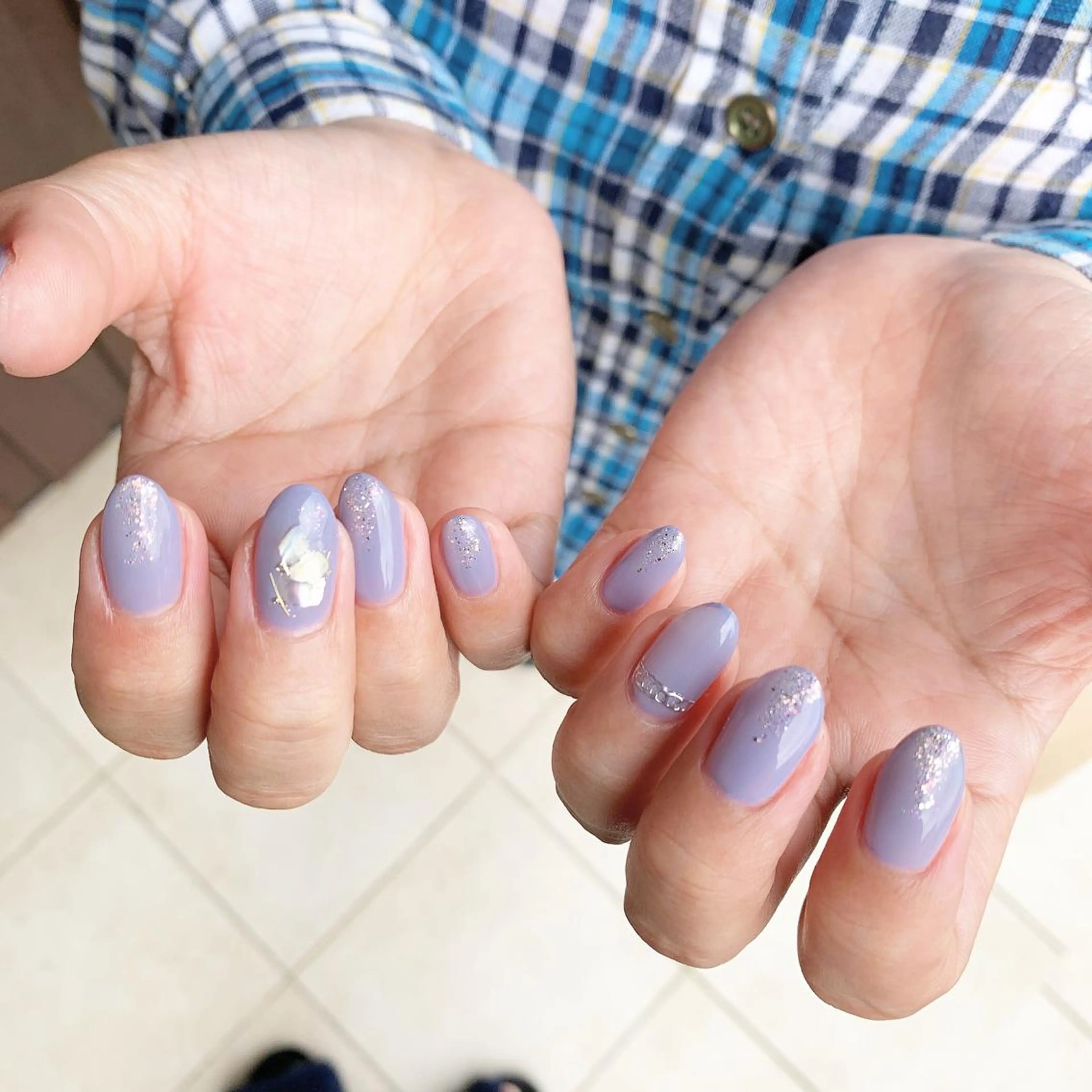ネイル アートネイル ラメ(グリッター) ワンカラーネイル sereha nailのネイルデザイン