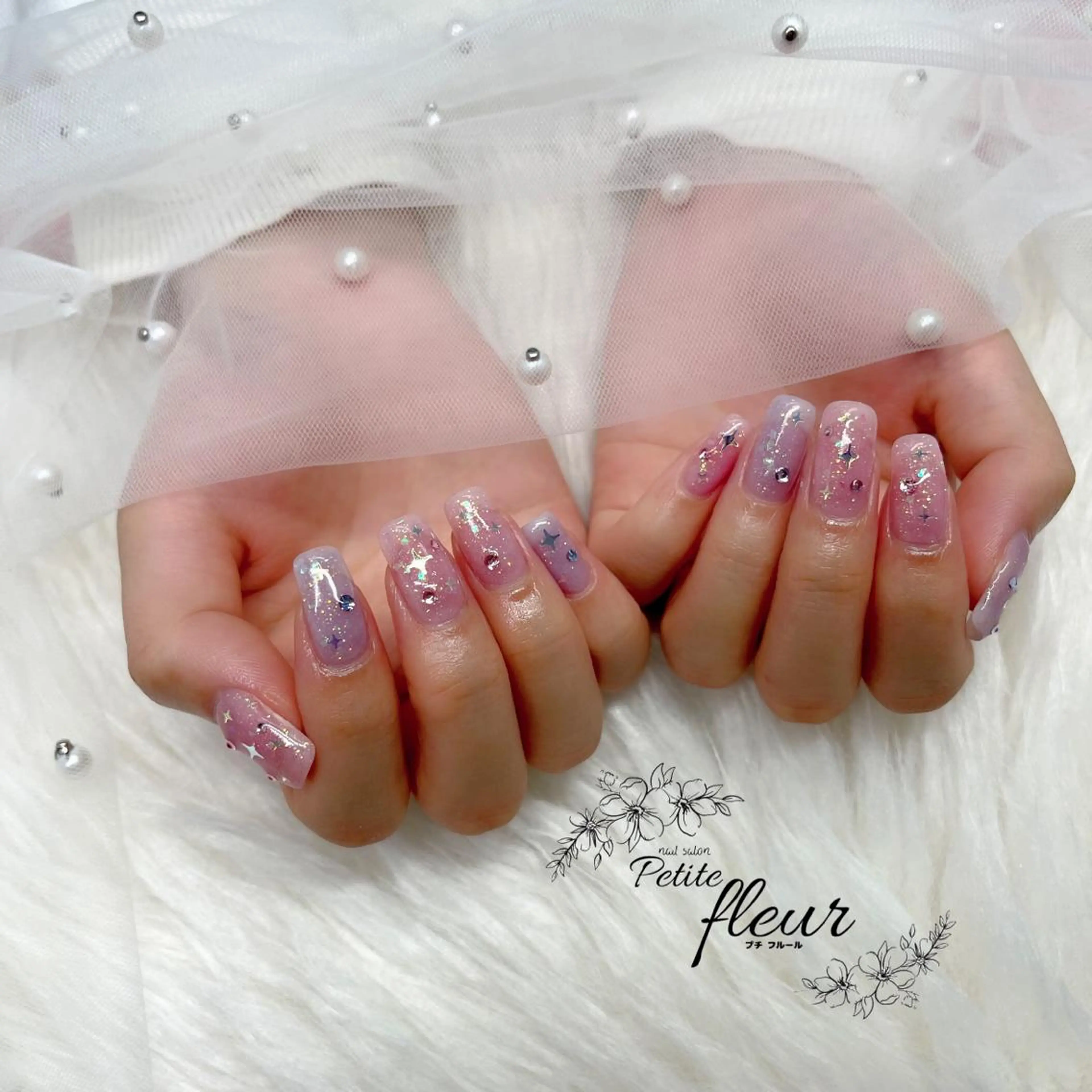 ネイル ホログラムネイル キラキラネイル ラメ(グリッター) 持ち込み ピンク ❁⃘*。Petite fleur❁⃘*りさのネイルデザイン