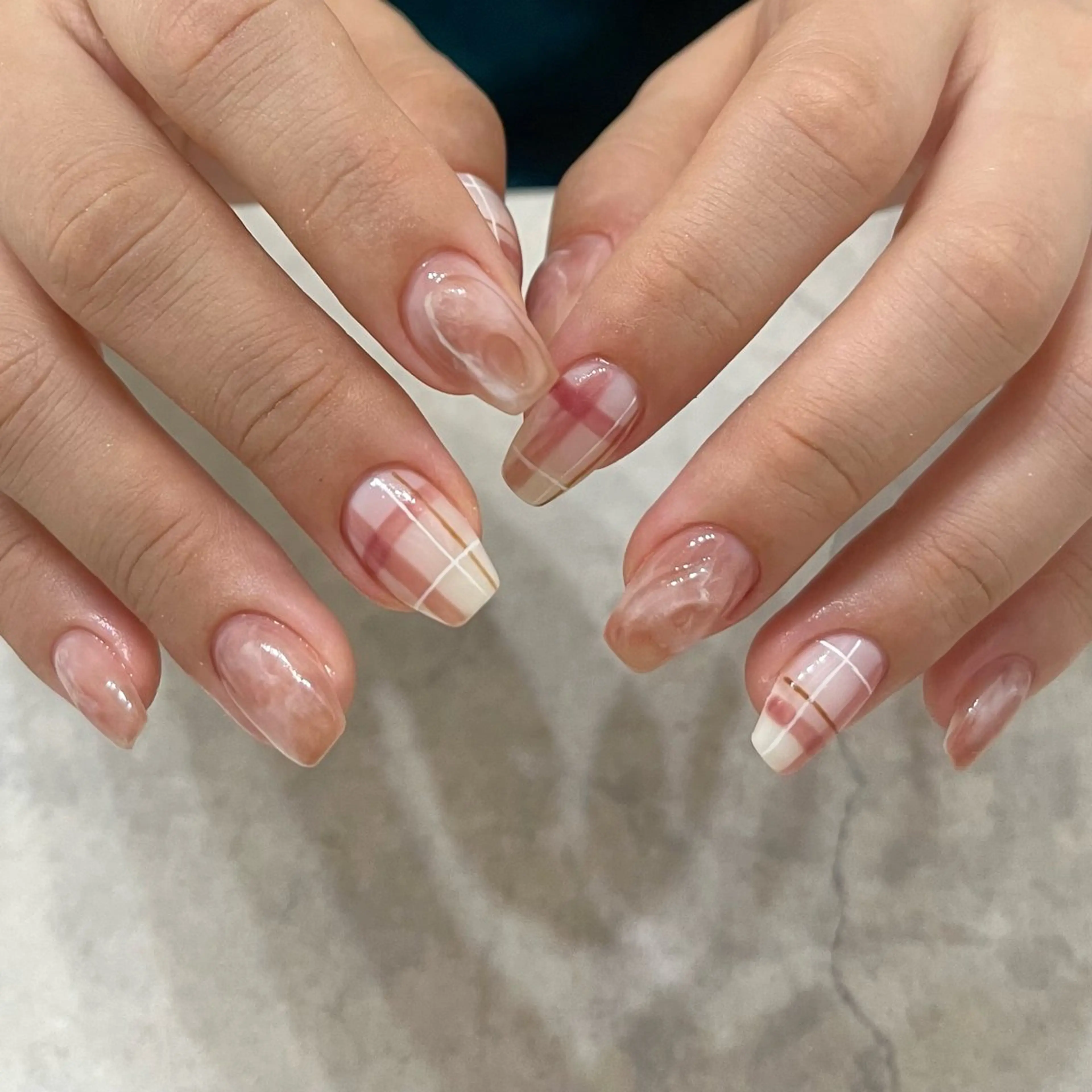 ネイル グリーン ハンドネイル vegh.所属・vegh. nail/阿波座のネイルデザイン