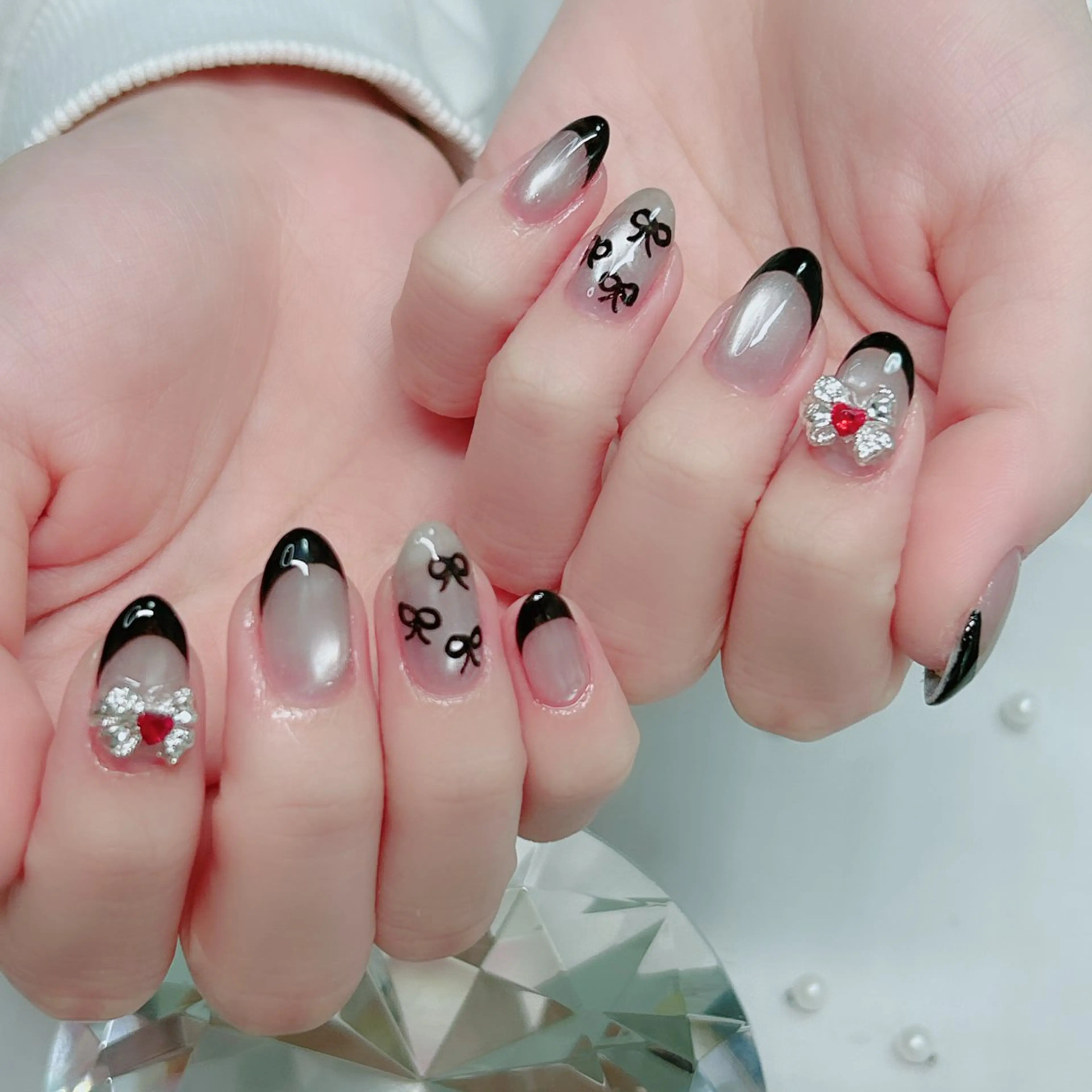 ネイル オーロラネイル ミラーネイル オフィスネイル ワンカラーネイル シンプルネイル ハンドネイル Cute Tips nailのネイルデザイン