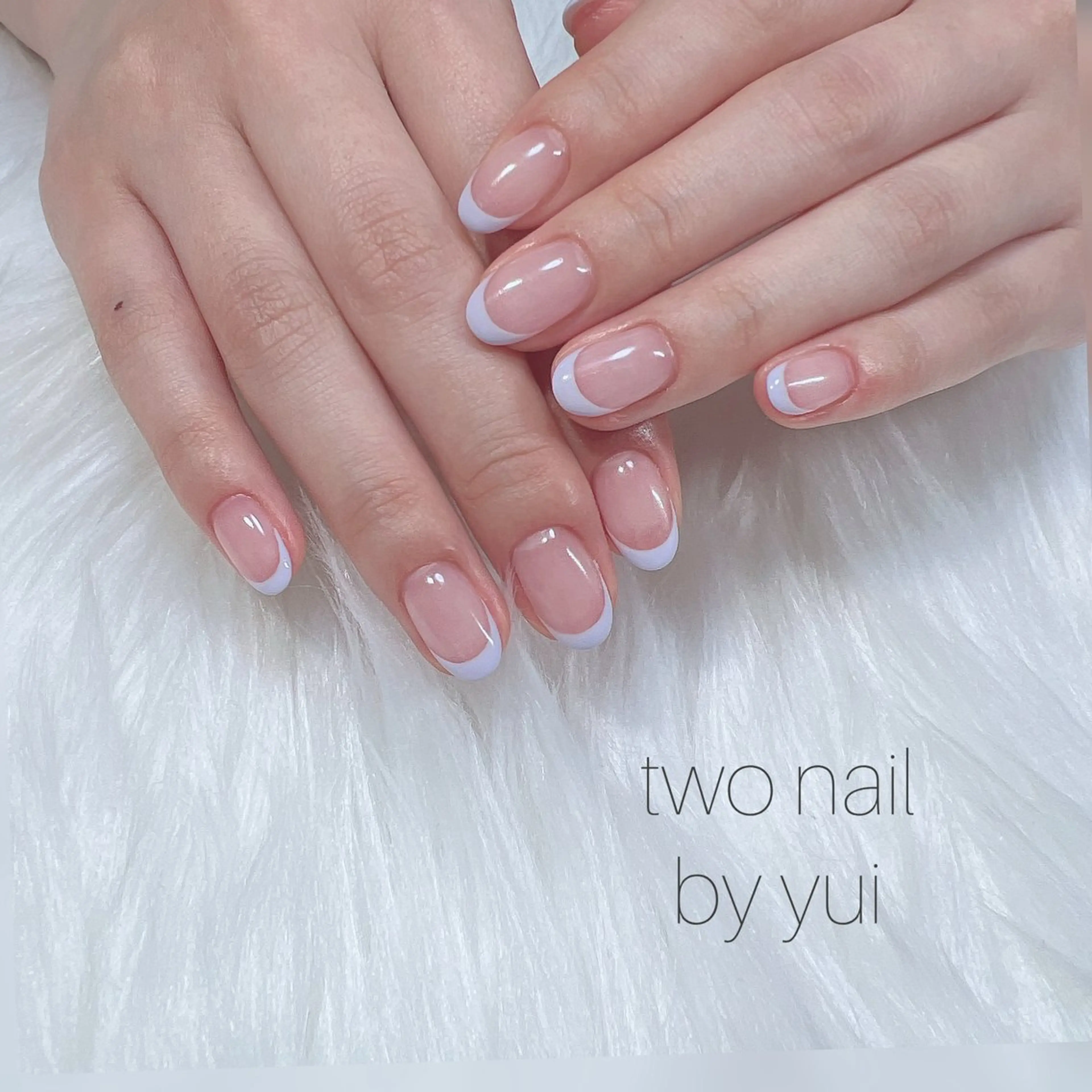 ネイル アートネイル ネイルチップ ホワイト ハンドネイル two nailのネイルデザイン
