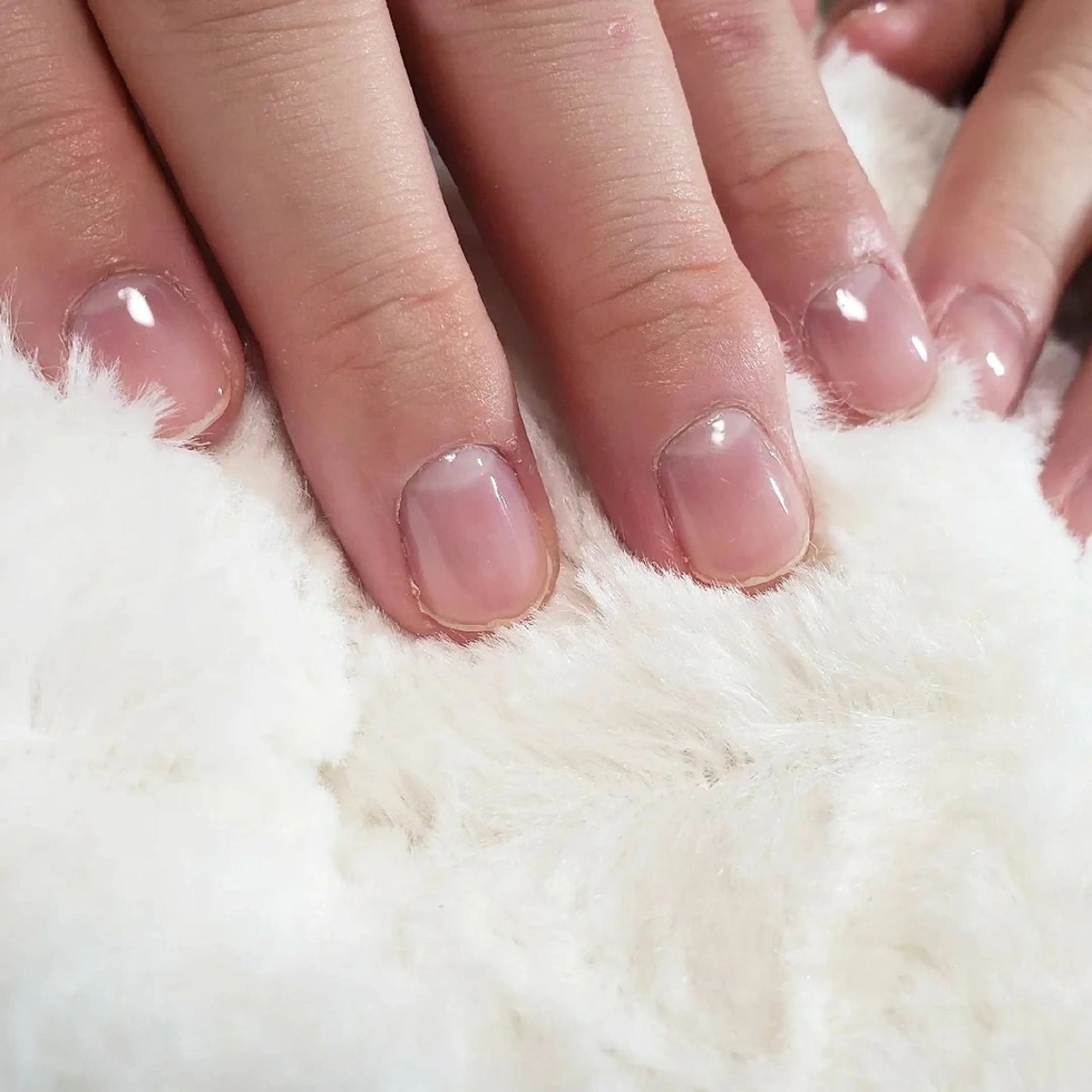 クリアorワンカラーネイル＋手の甲指シュガーリング脱毛の写真