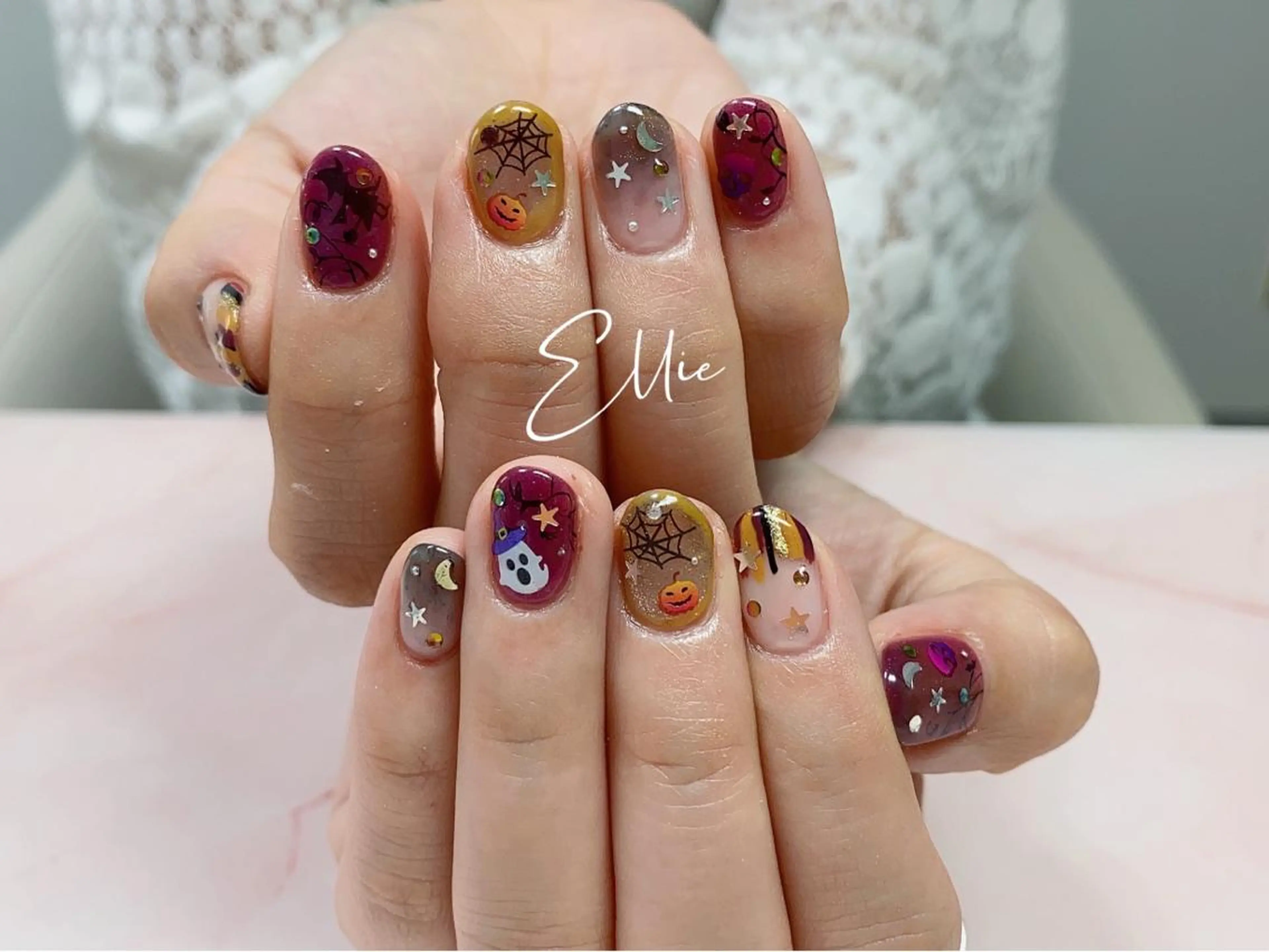 ネイル ハロウィン ハンドネイル ハンドケア 閨匠ビューティサロン 新橋店♡Ellieのネイルデザイン