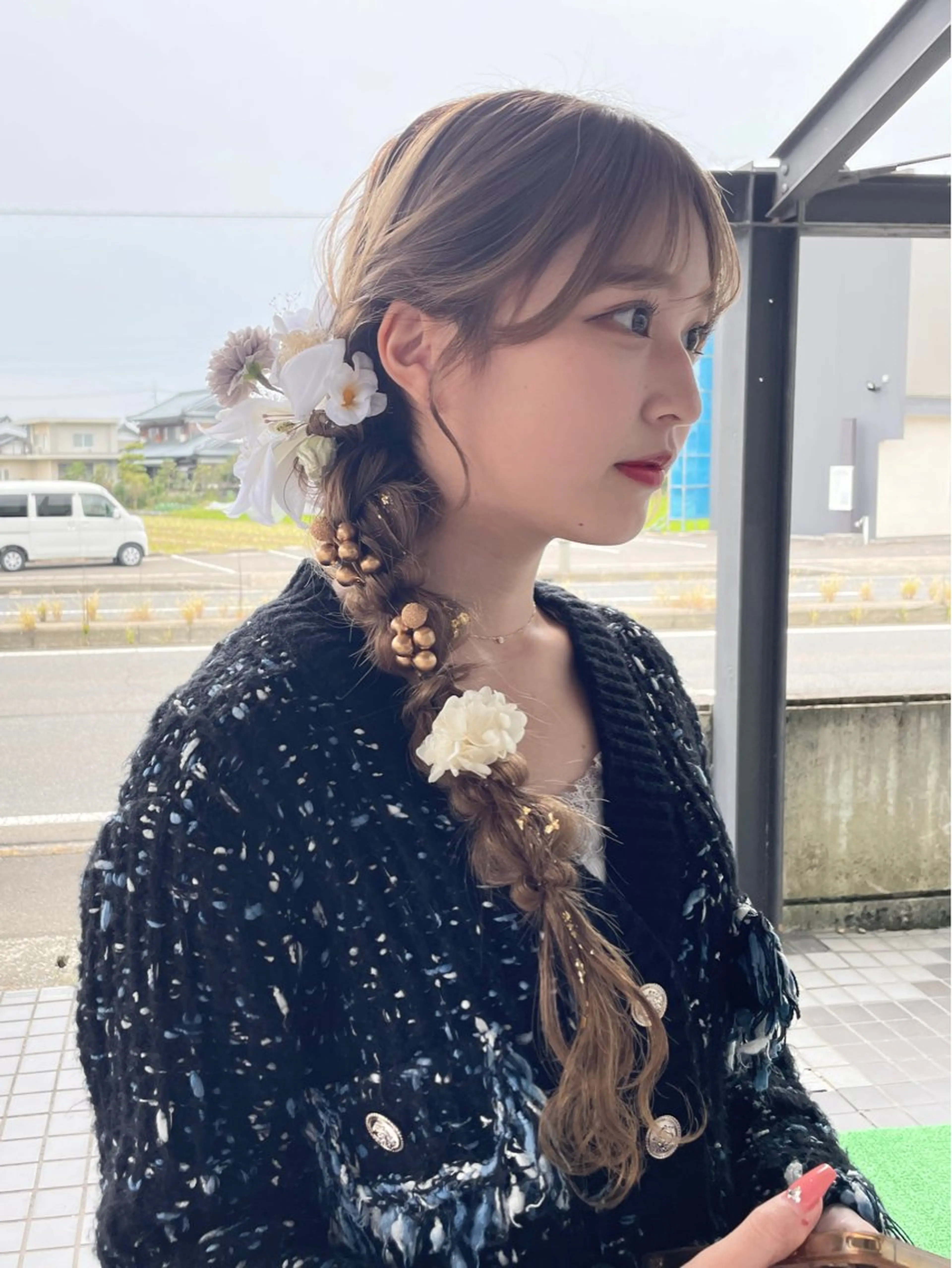 ロング ヘアアレンジ マキノ キョウカのヘアスタイル