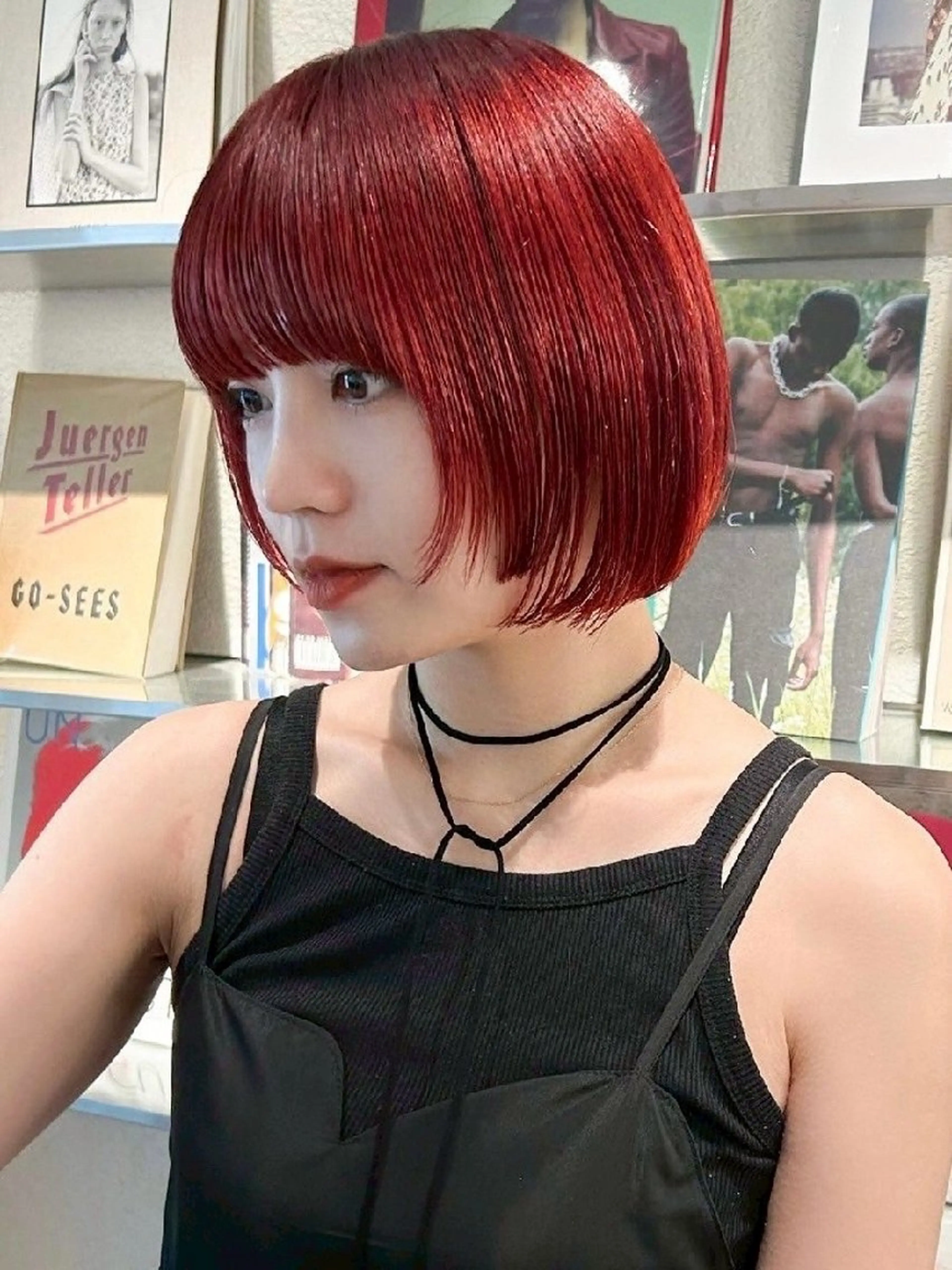 カラー ショート レッドカラー ヘアカラー ケアブリーチ特化 same 🦈のヘアスタイル