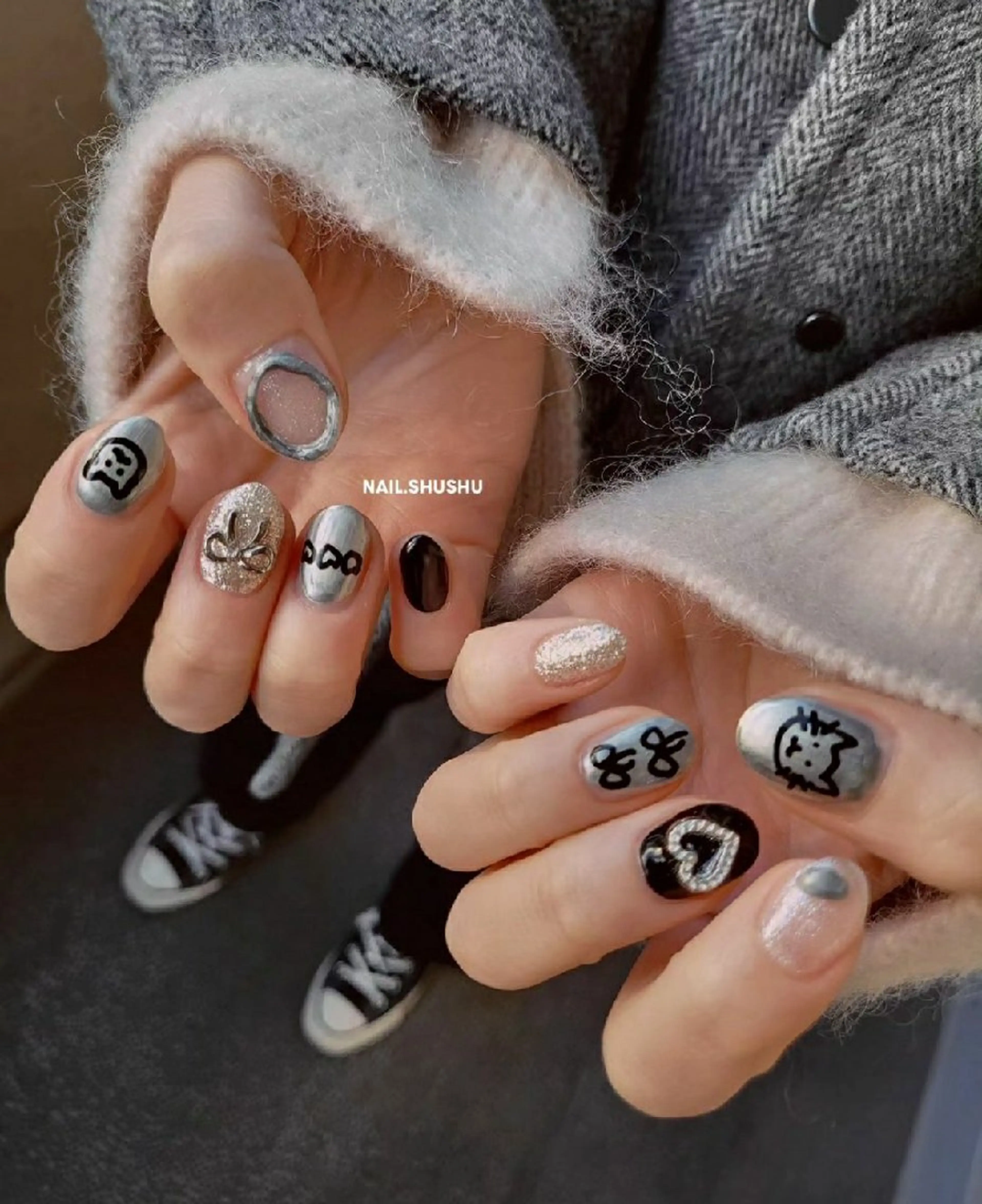 ネイル 持ち込み ニュアンスネイル ワンカラーネイル シンプルネイル 春ネイル ハンドネイル 3dパーツ/流行り 👧shushu❤️のネイルデザイン