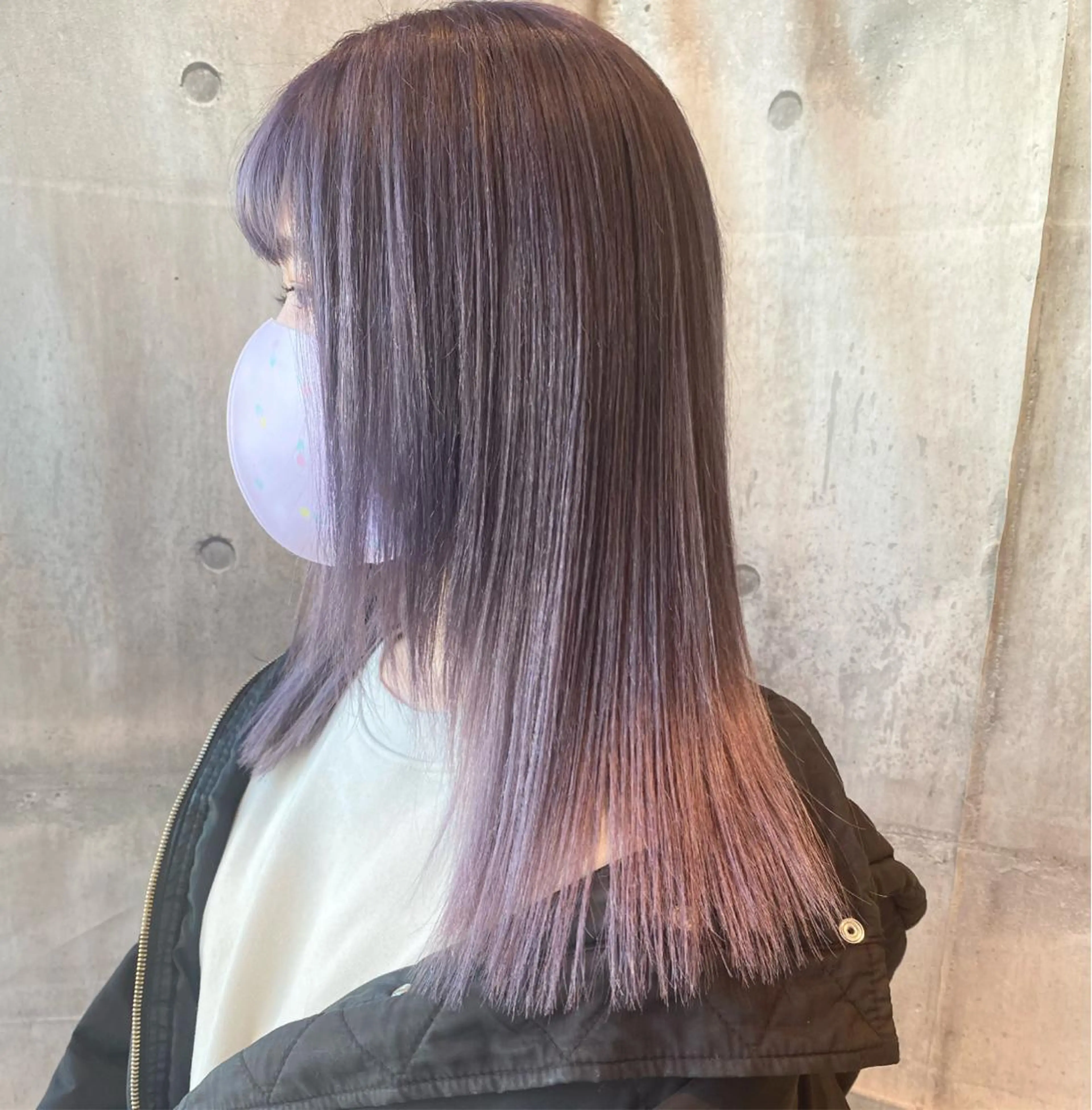 セミロング カラー HOLON池袋所属・ウルフカット ハッシュカット/七海のヘアスタイル