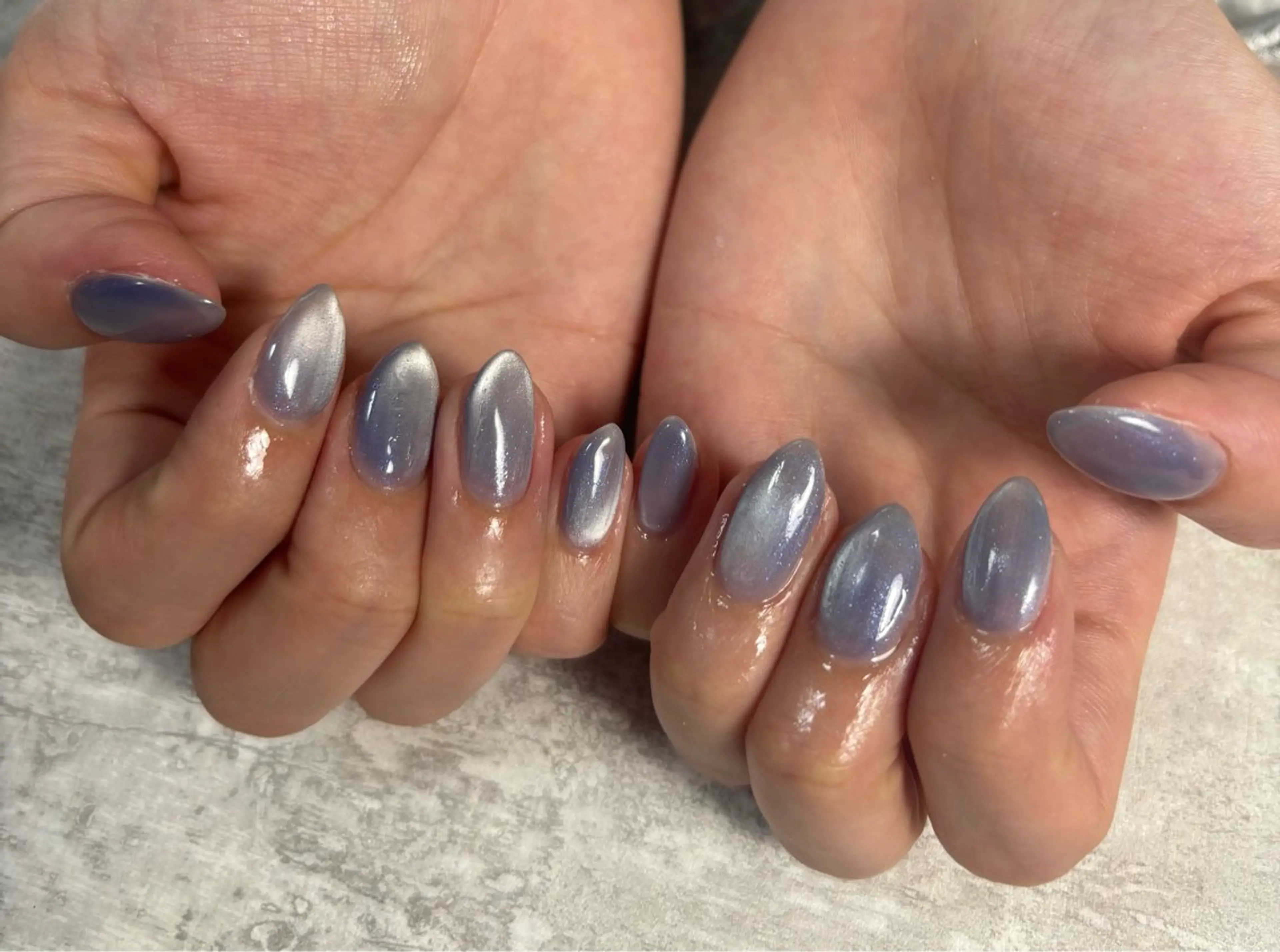 ネイル オーロラネイル 桜ネイル フラワーネイル フットネイル フレンチネイル ハンドネイル kiki nail たまプラーザのネイルデザイン