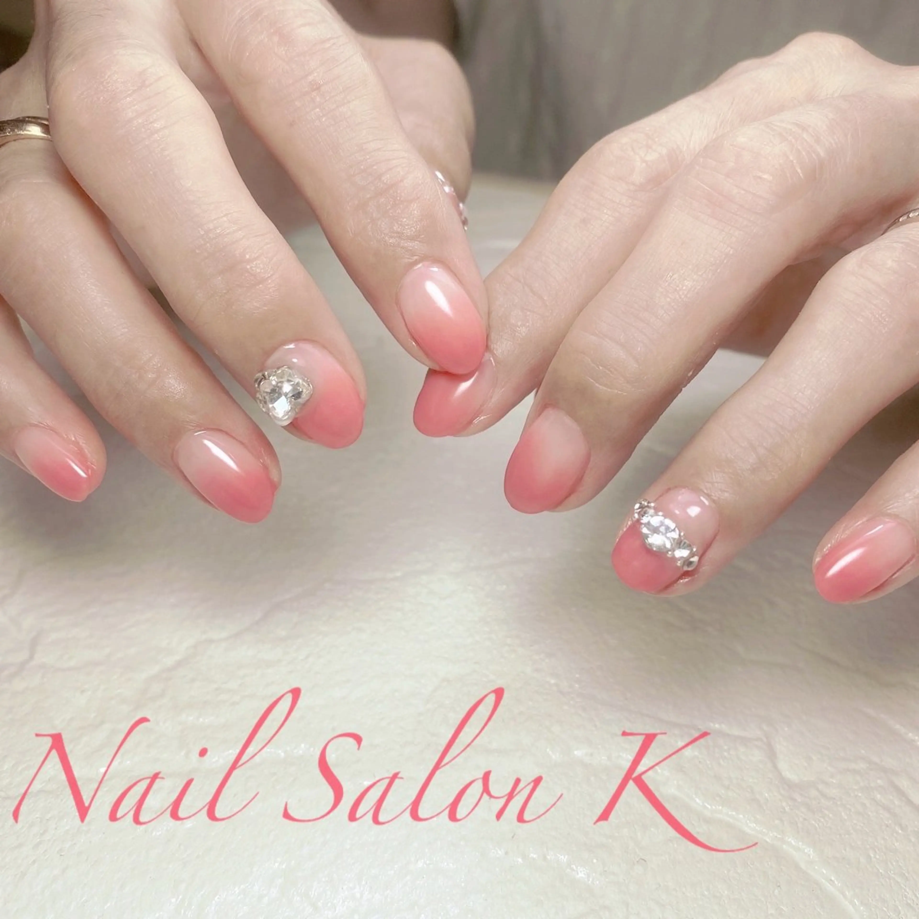 ネイル ピンク ハンドネイル Nail Salon K 🧸美爪育成のネイルデザイン