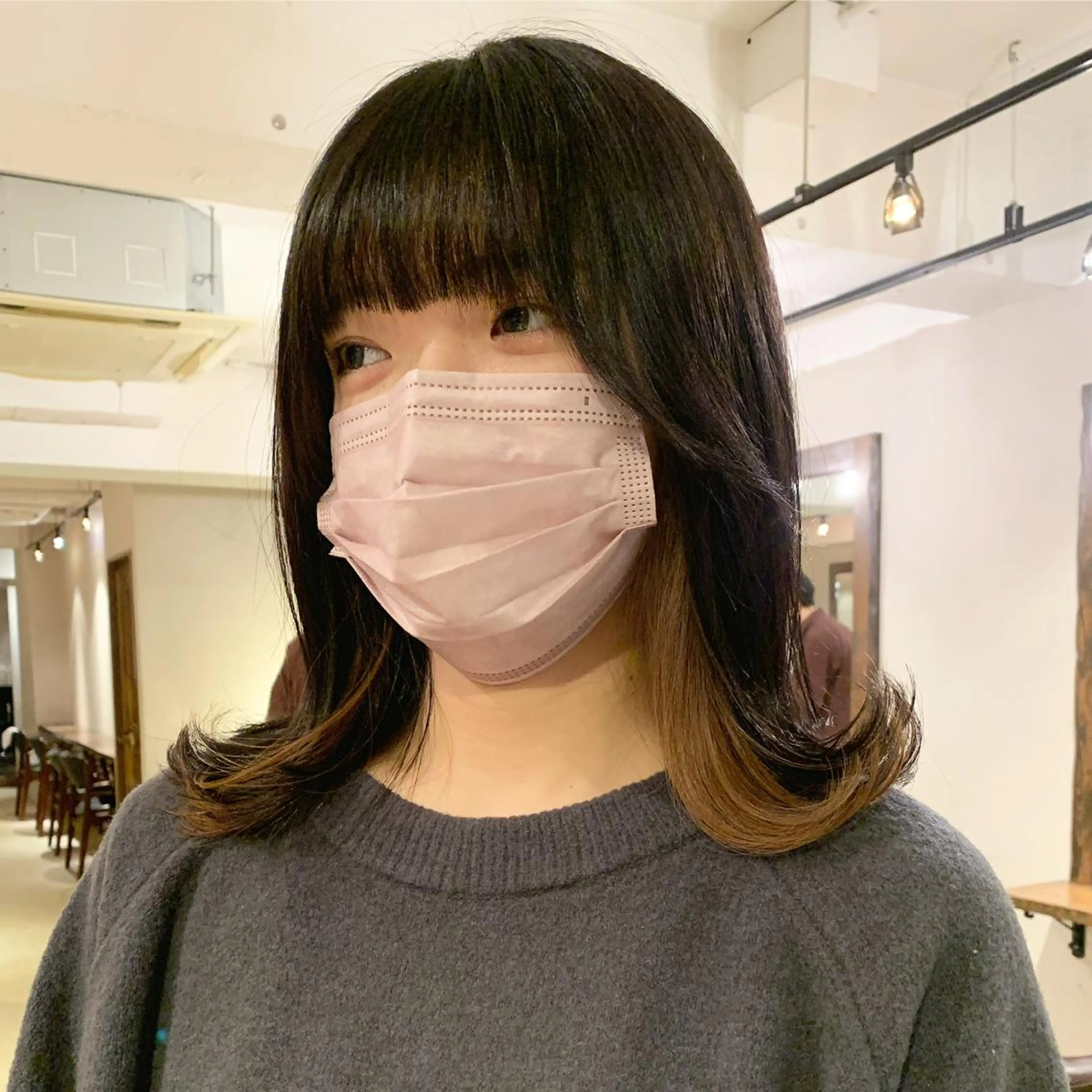 ショート カラー 透明感/オリーブ/ グレージュ/YUKAのヘアスタイル