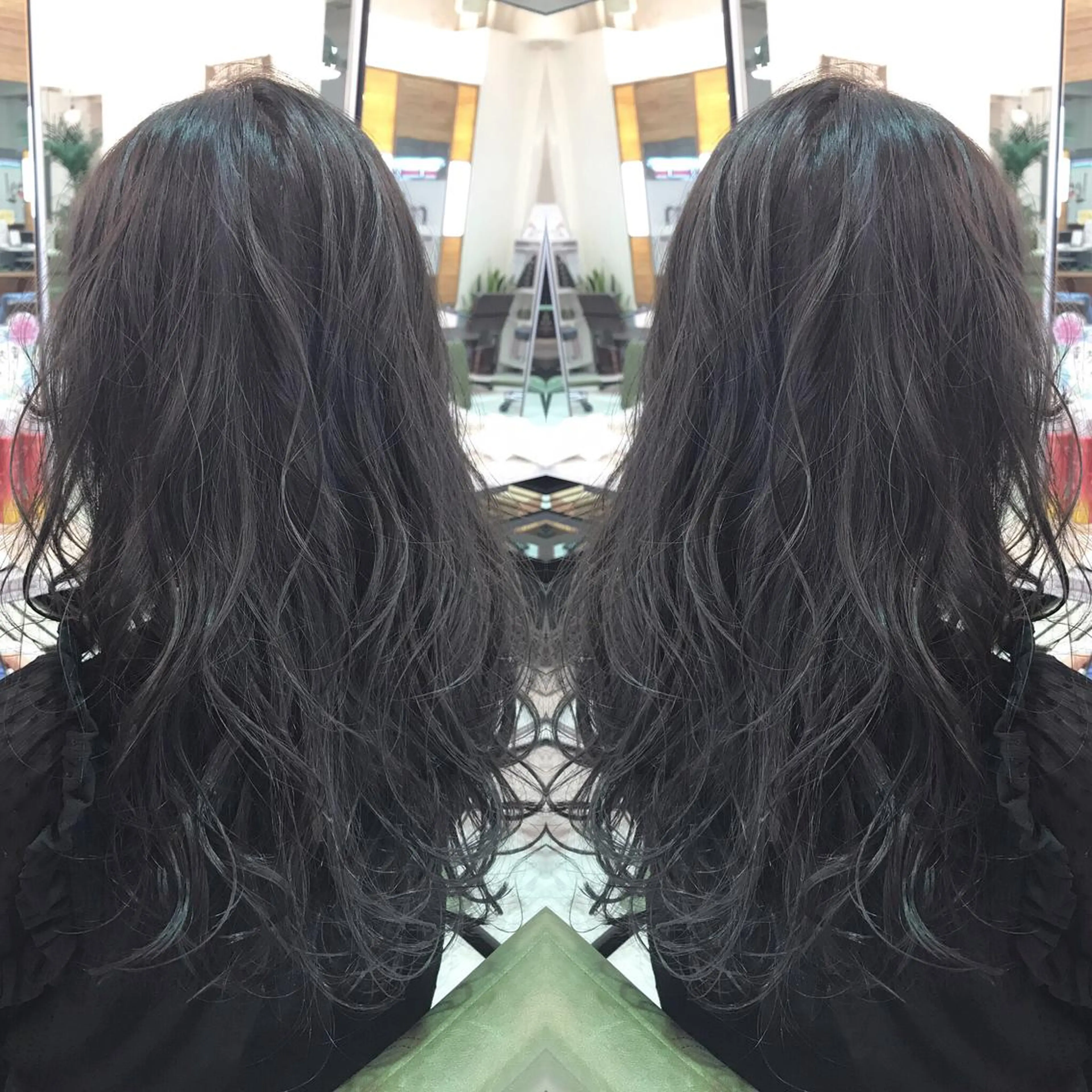 ロング カラー ハイライトカラー イルミナカラー ハイライト 青木 茂樹⭐️ 透明感カラーのヘアスタイル