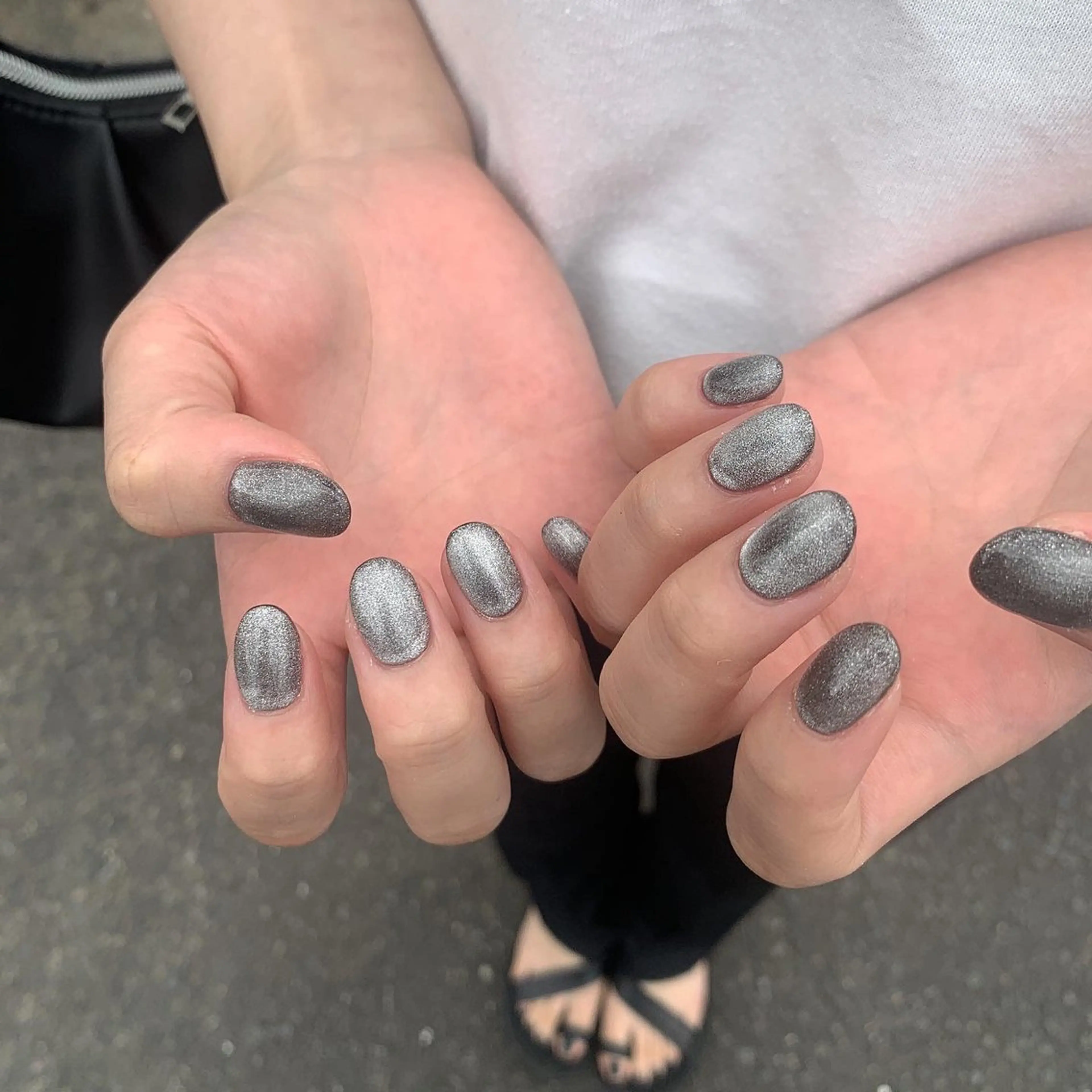 ネイル ブルー ジェルネイル キラキラネイル 韓国ネイル マグネットネイル RooM -mizuki-のネイルデザイン