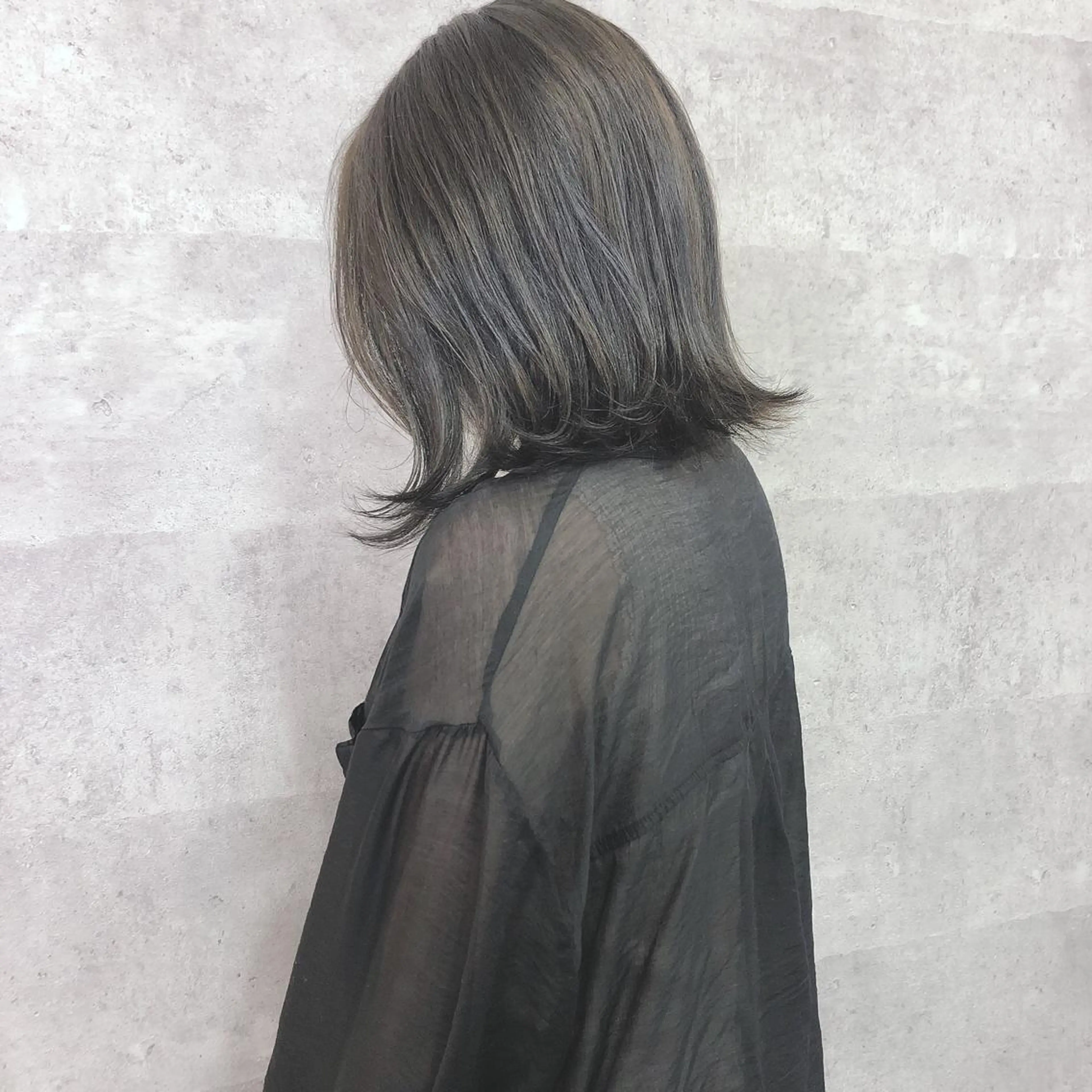 ミディアム カラー 髪質改善 中川　翔のヘアスタイル