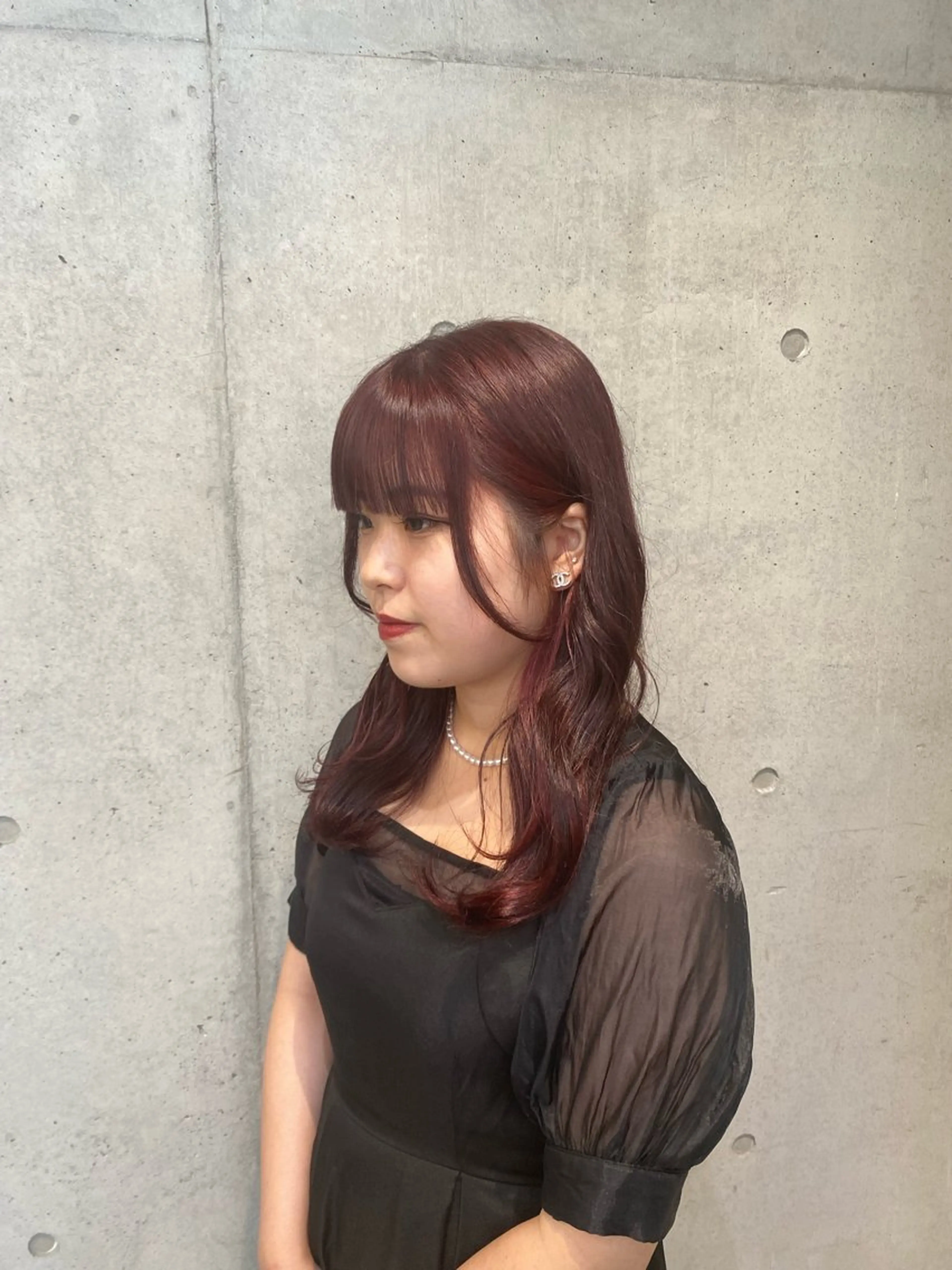 ミディアム カラー ヘアアレンジ ヘアカラー トリートメント ボブ艶モテカラー🫧 カリンのヘアスタイル