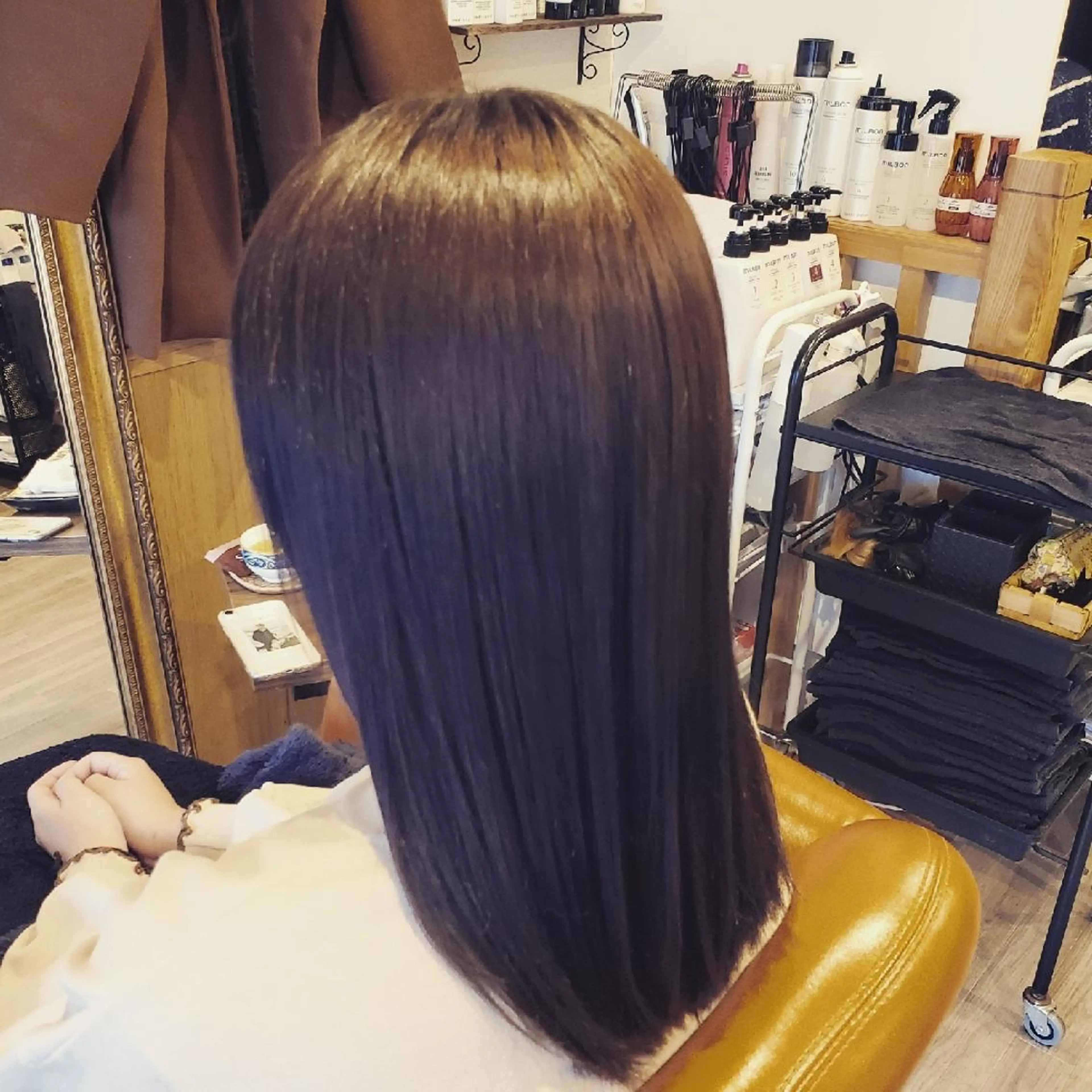 ロング パーマ 外国人風カラー トリートメント 酸熱トリートメント トリートメント spa hair ark 富井直美のヘアスタイル