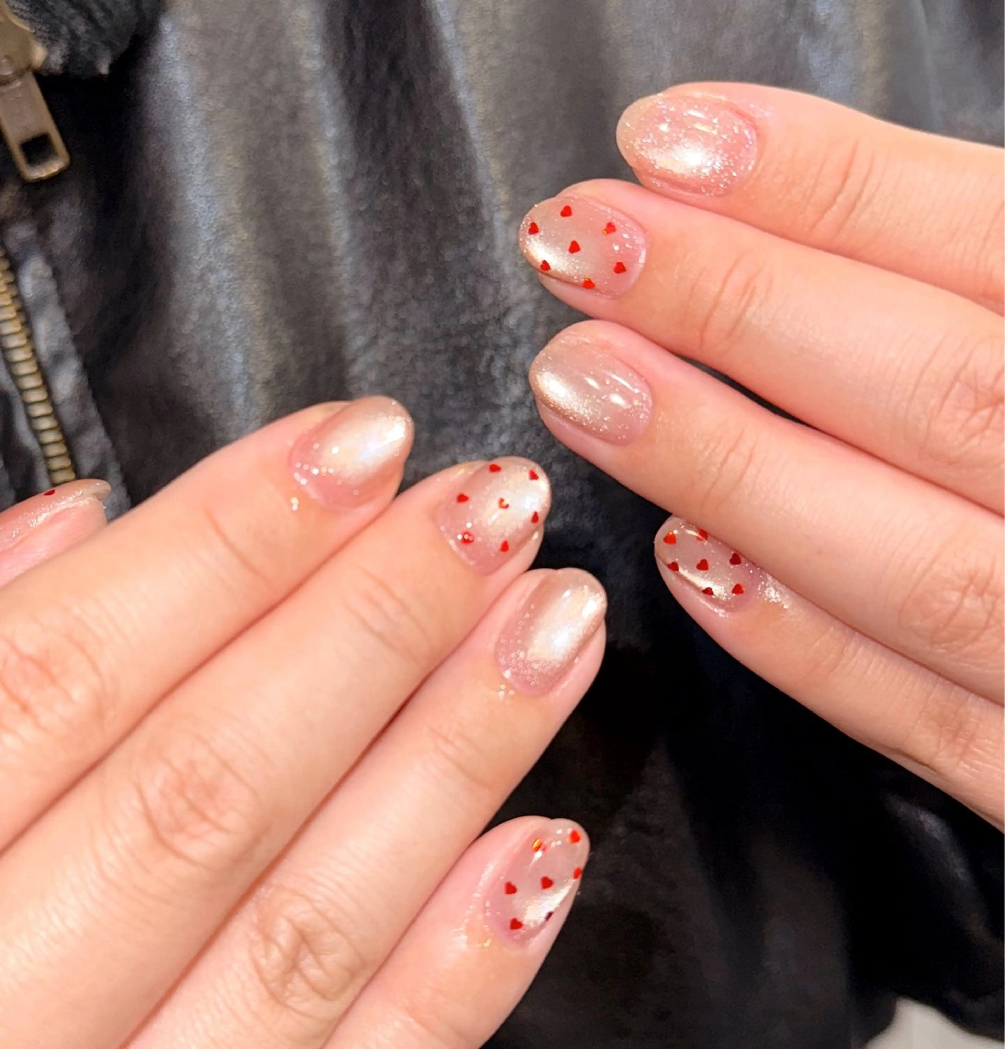 ネイル ジェルネイル ハート マグネットネイル メンズネイル 春ネイル ハンドネイル MIMnail メンズネイリストのネイルデザイン