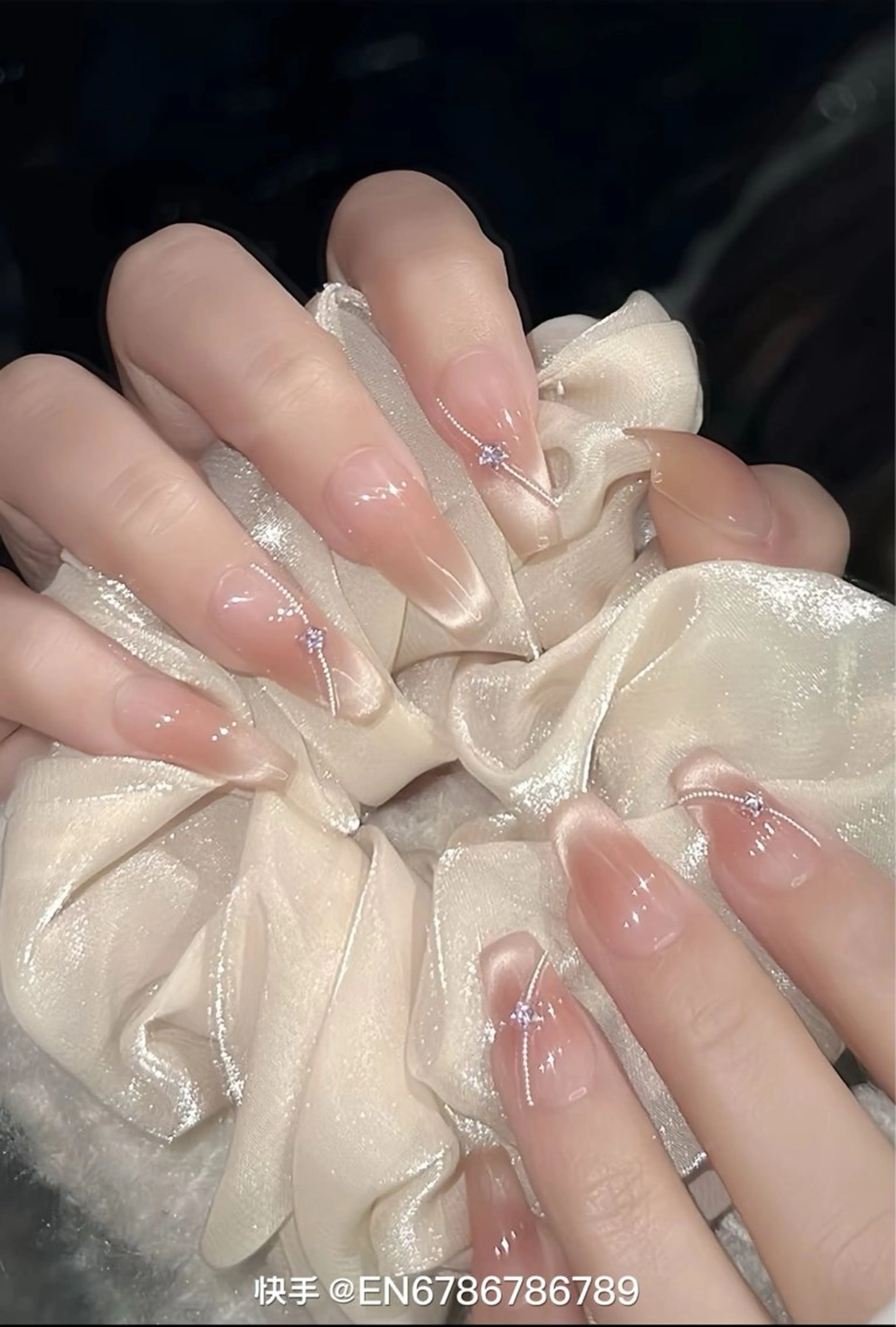 ネイル 長さ出し フレンチネイル ジェルネイル 韓国ネイル マグネットネイル sun nail池袋 モデル募集のネイルデザイン