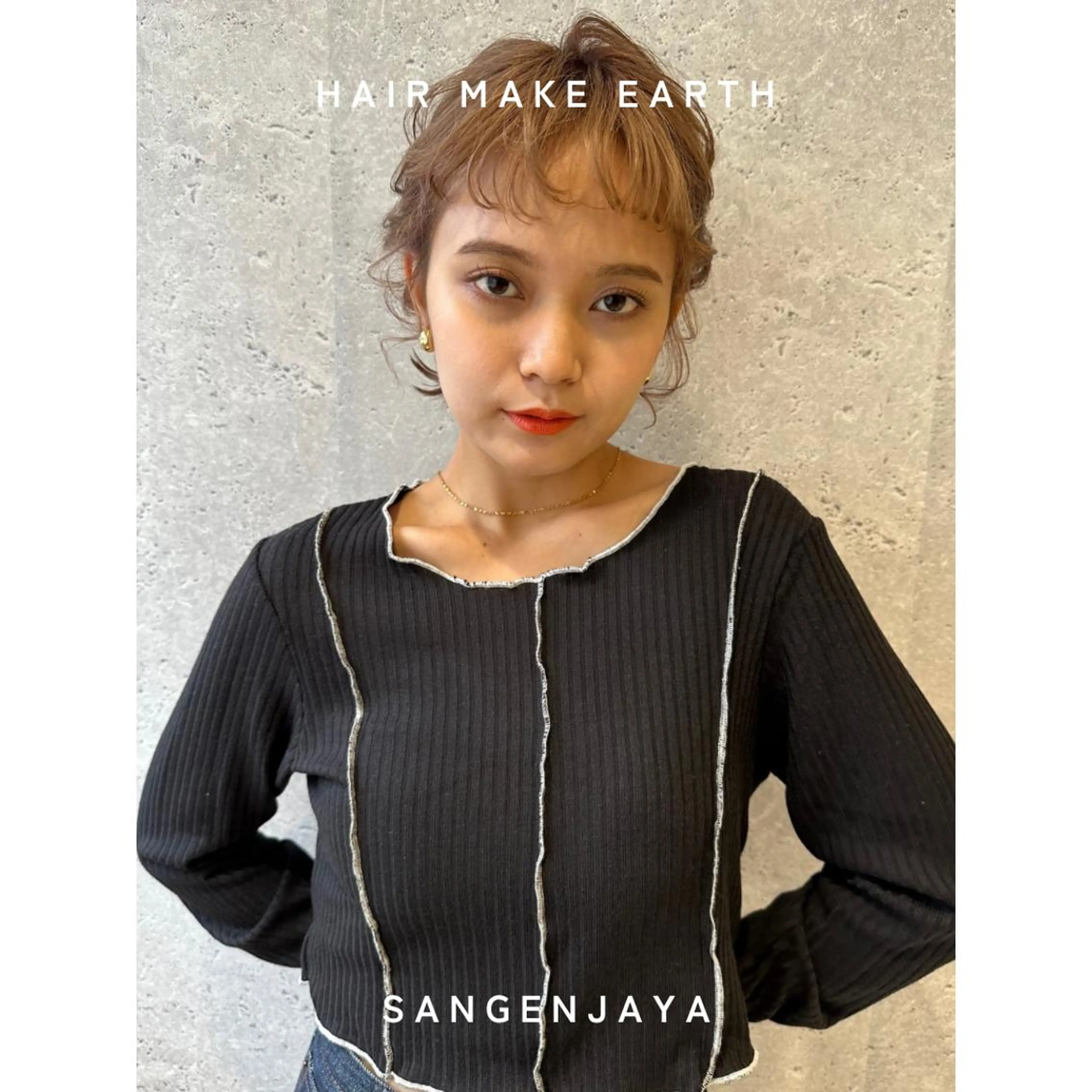 ヘアアレンジ ミディアム 結婚式・ブライダル ボブ 浴衣 hair make earth 🪡のヘアスタイル