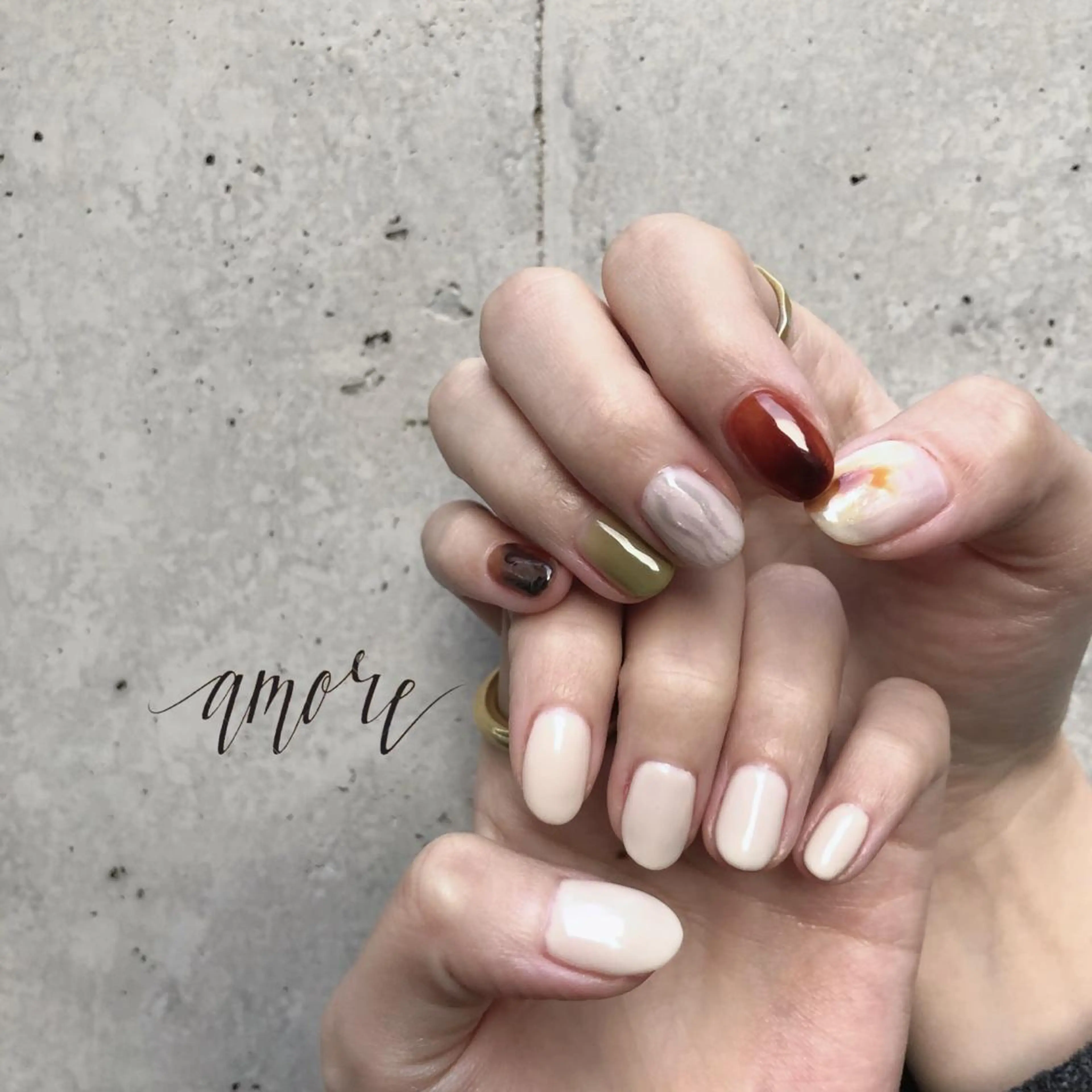 ネイル ジェルネイル 持ち込み ニュアンスネイル 冬ネイル You kyehwaのネイルデザイン