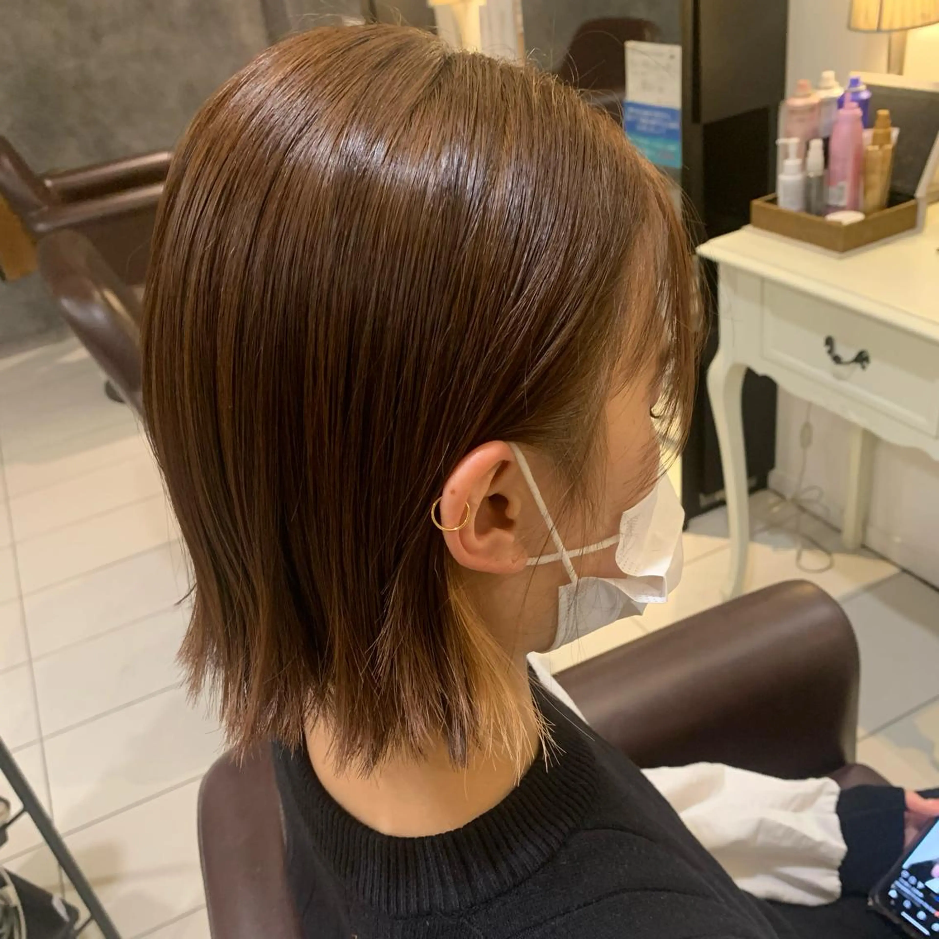 ショート ショートボブ ボブ ショートヘア 外ハネヘア 艶カラー/エクステ/ 藤原リックのヘアスタイル