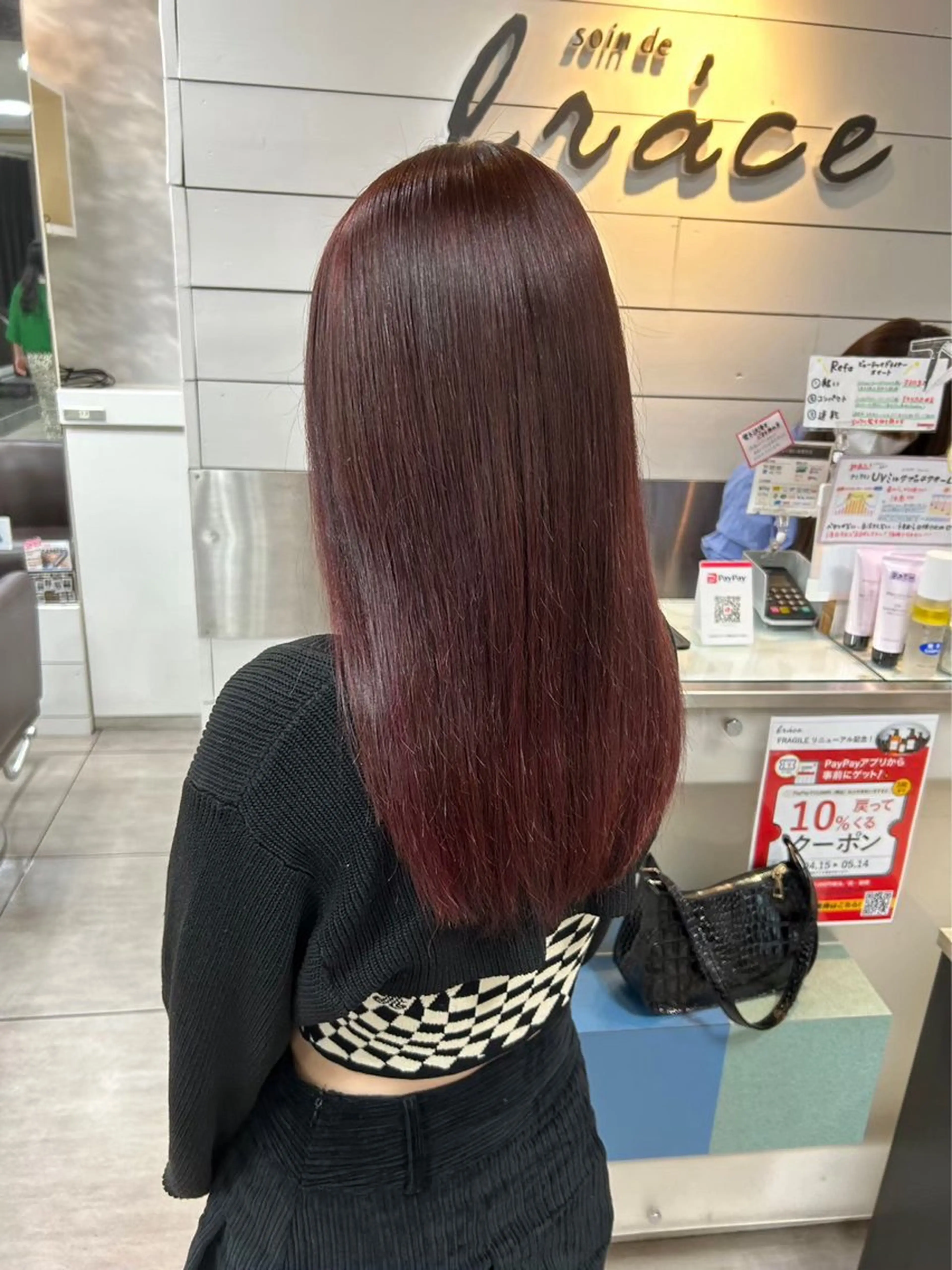 セミロング 縮毛矯正✖髪質改善 仁木伸明のヘアスタイル