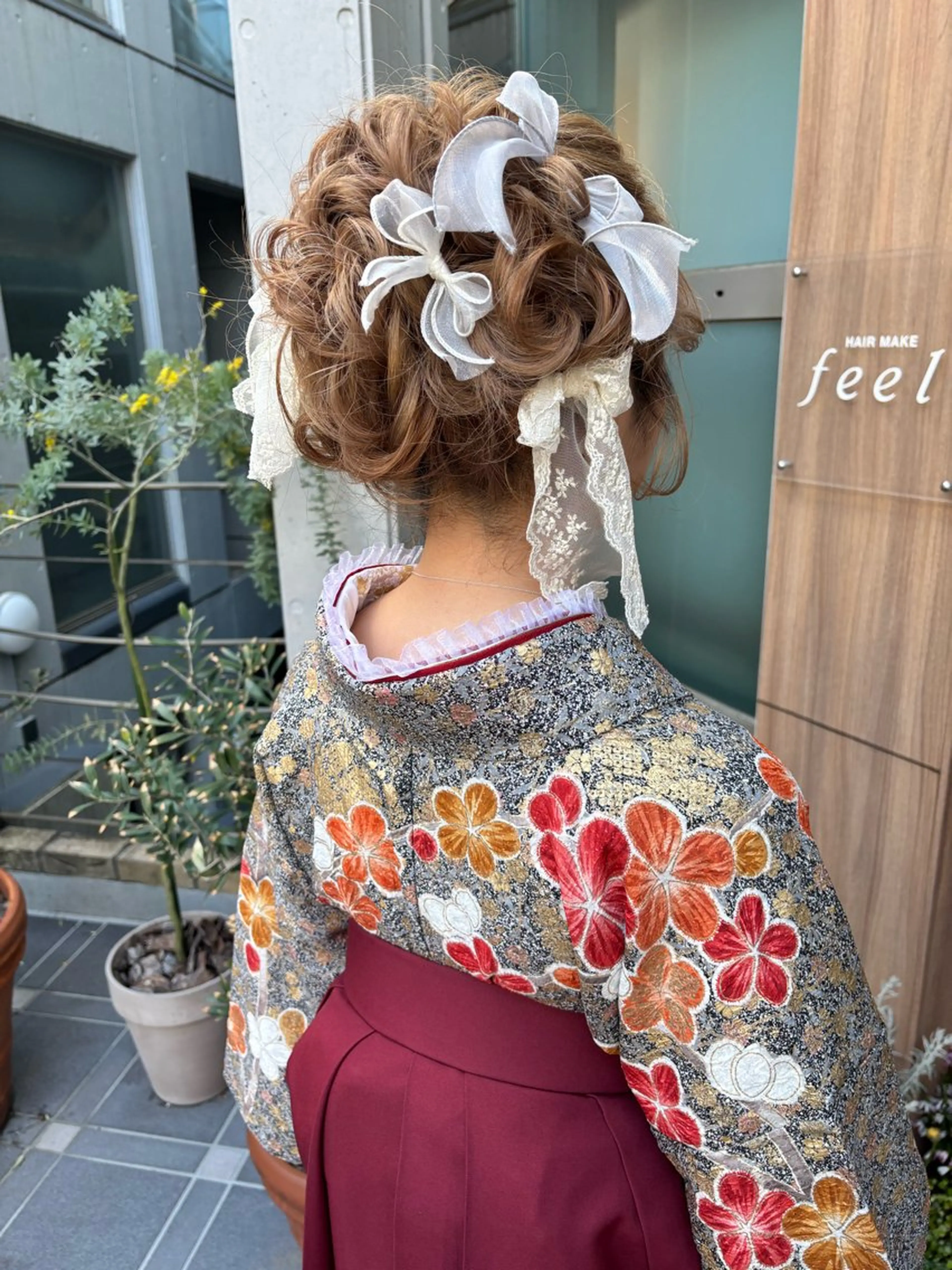 ヘアアレンジ ヘアセット レイヤーカット /透明感/千葉怜寿のヘアスタイル