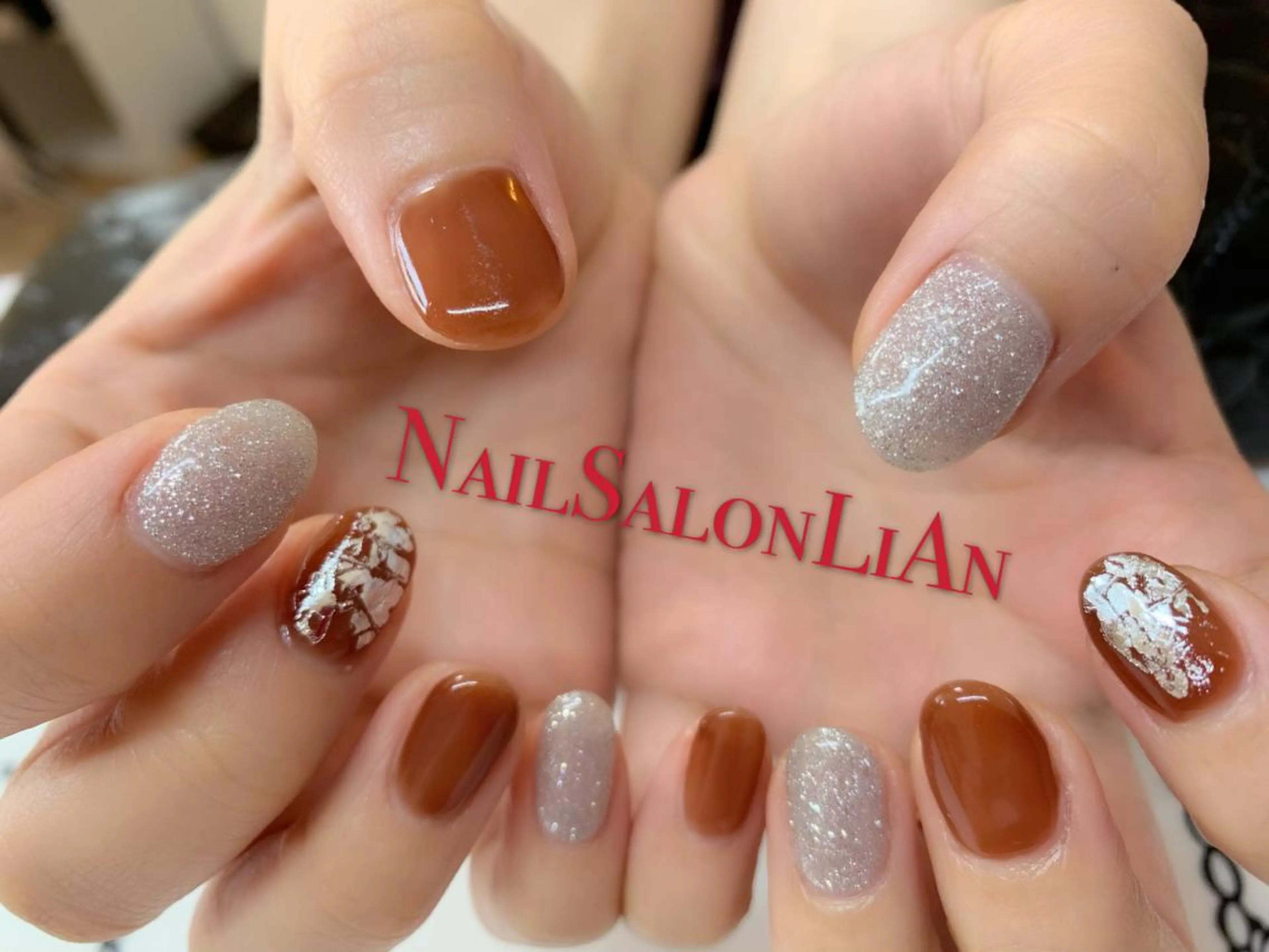 ネイル アートネイル 持ち込み シンプルネイル ストーンネイル NailSalon LiAnのネイルデザイン