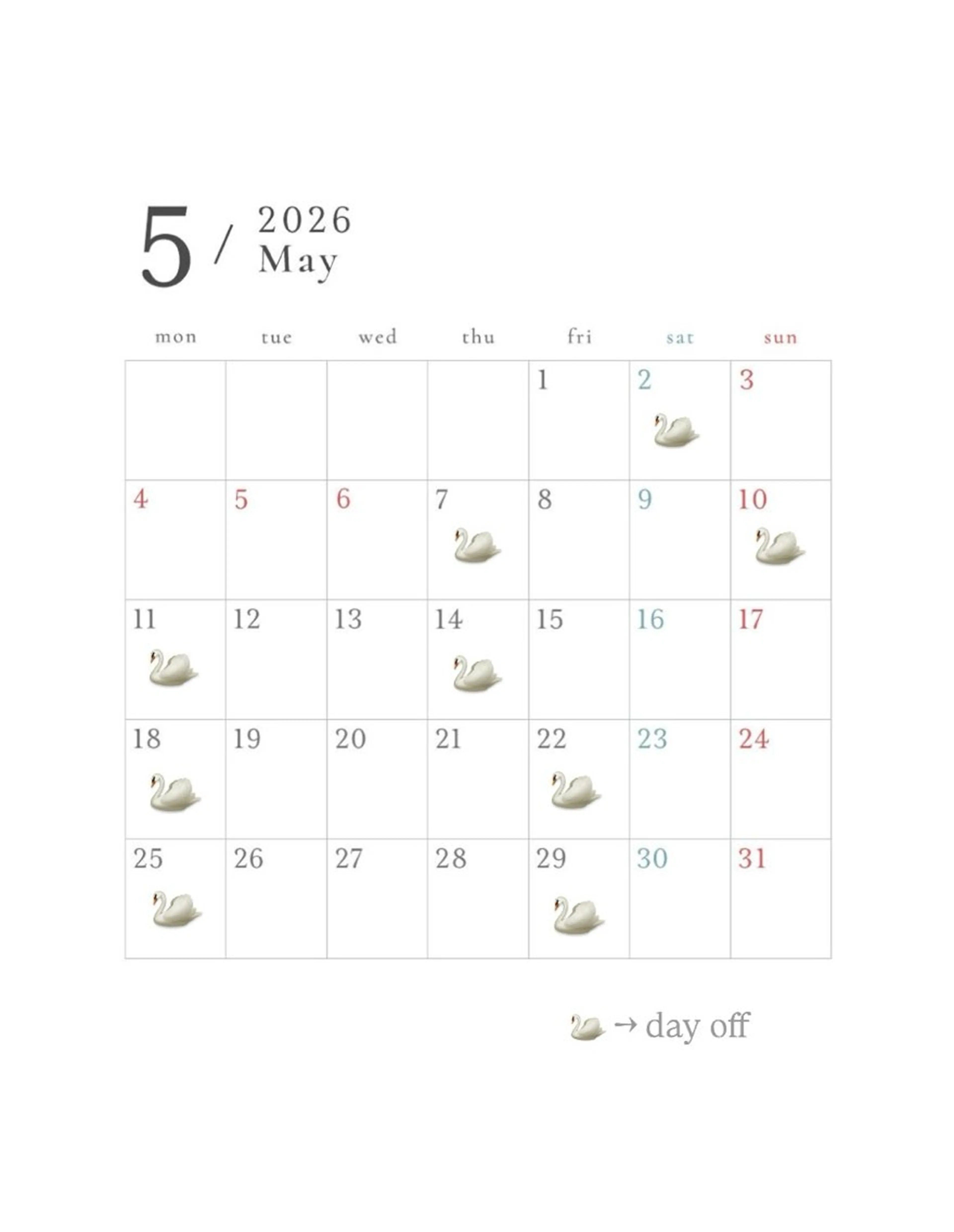 🍴monthly schedule 🫖の写真