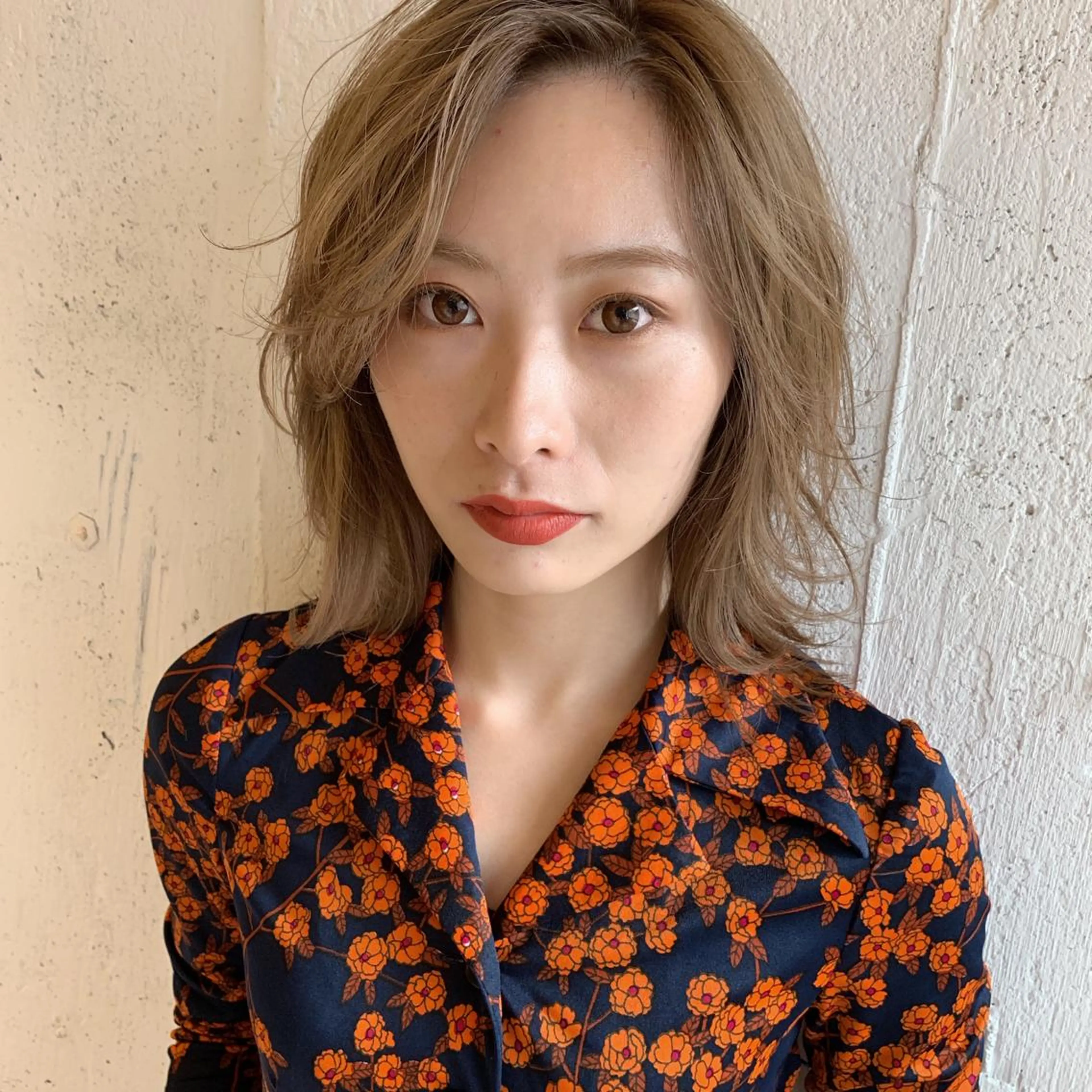 ミディアム ヘアカラー 🎈馬場佑馬/ スパイラルパーマ🎈のヘアスタイル