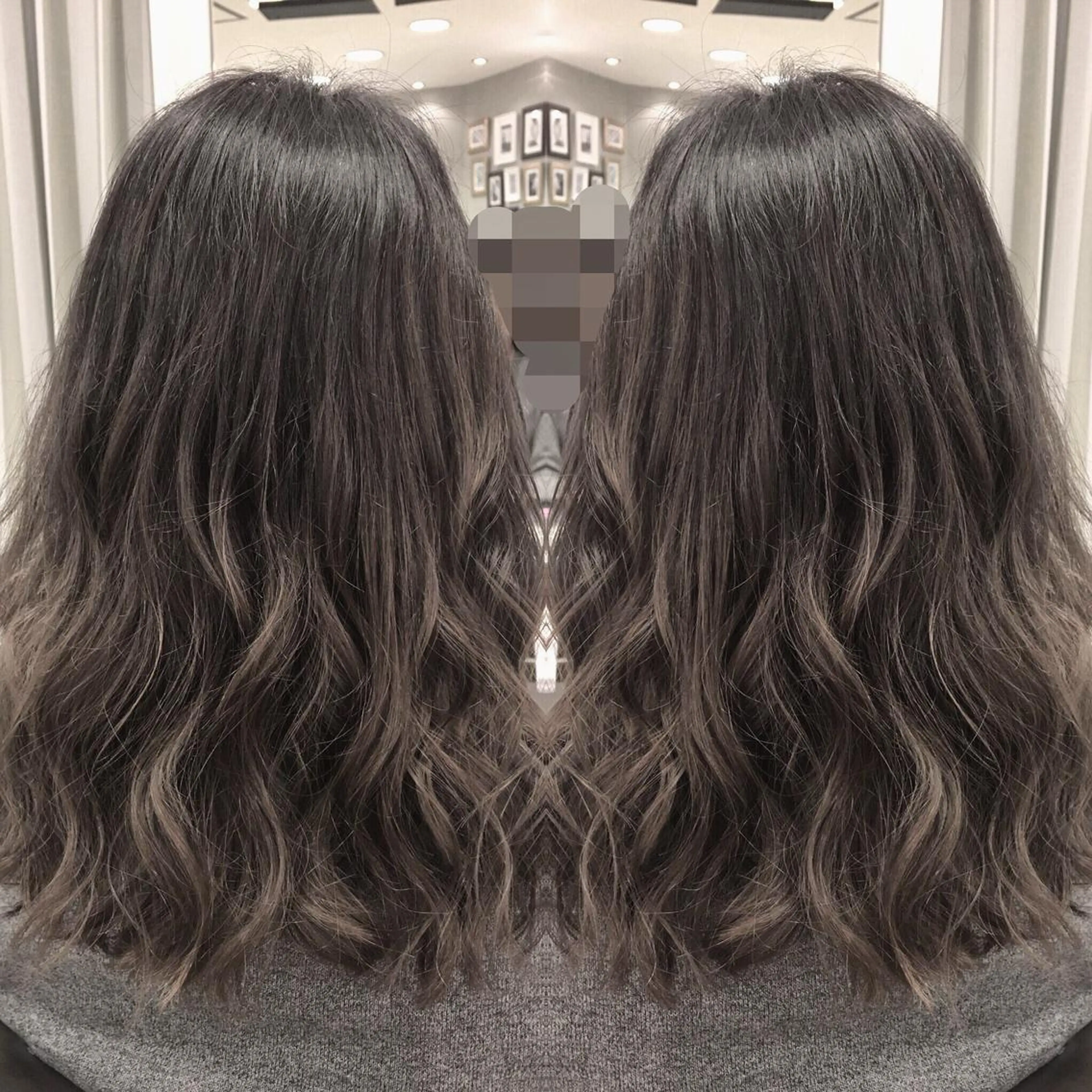 セミロング カラー box mico. mutsumiのヘアスタイル