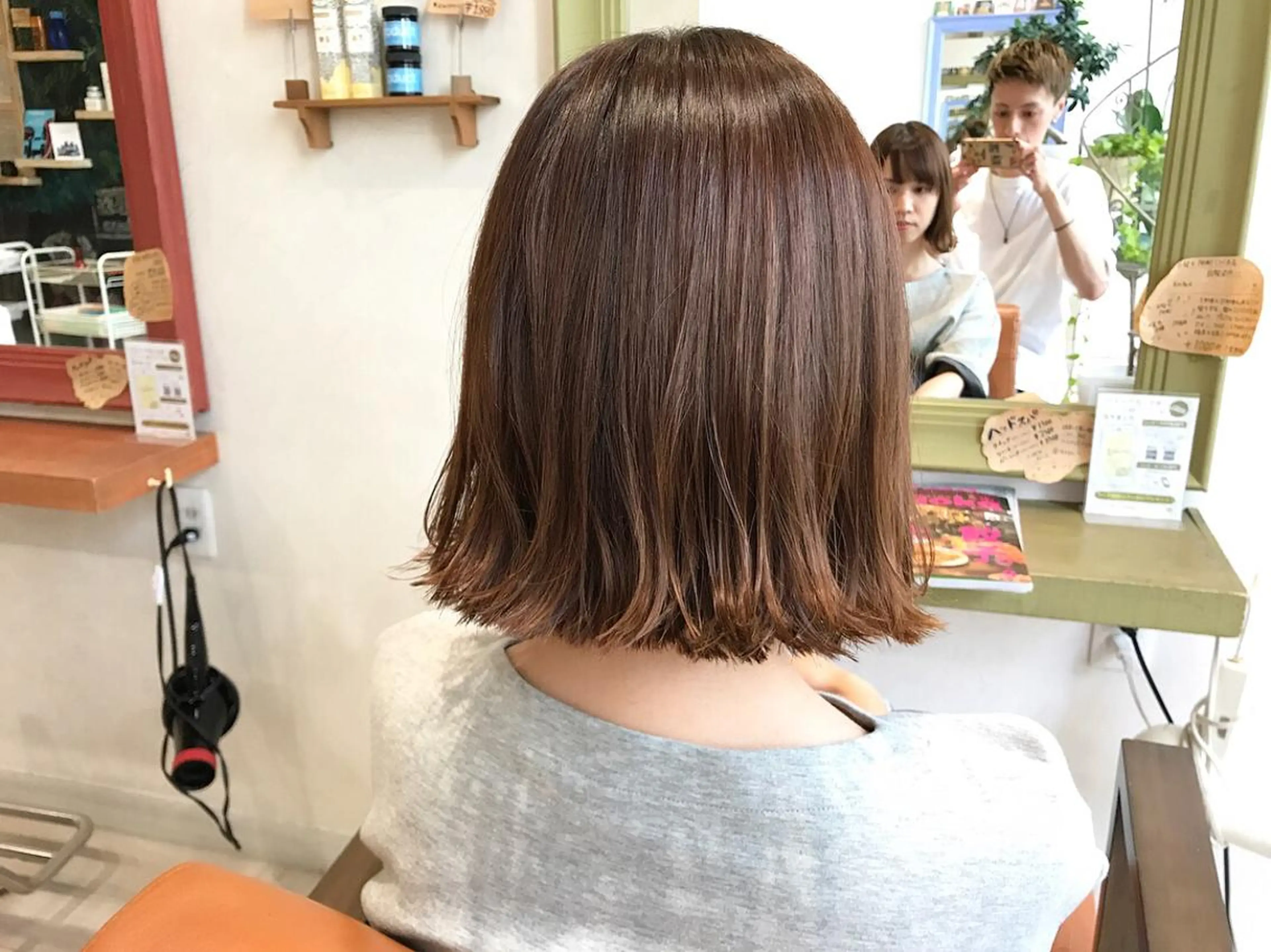 ショート カラー ボブ 外ハネヘア メンズ指名多数!! SiLO 田島のヘアスタイル