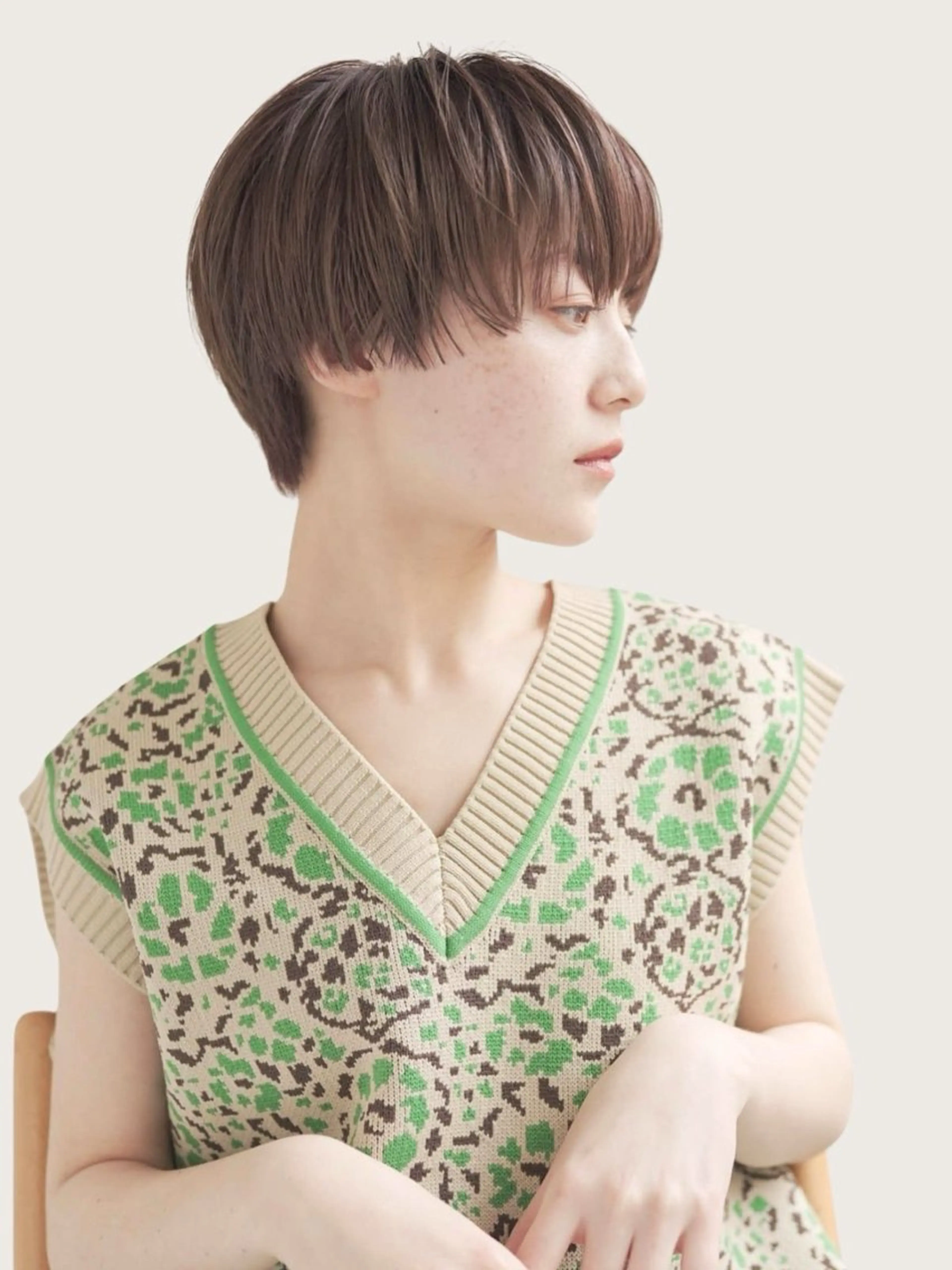 ショート カット レイヤー/ボブ/ 透明感カラー/ニワのヘアスタイル