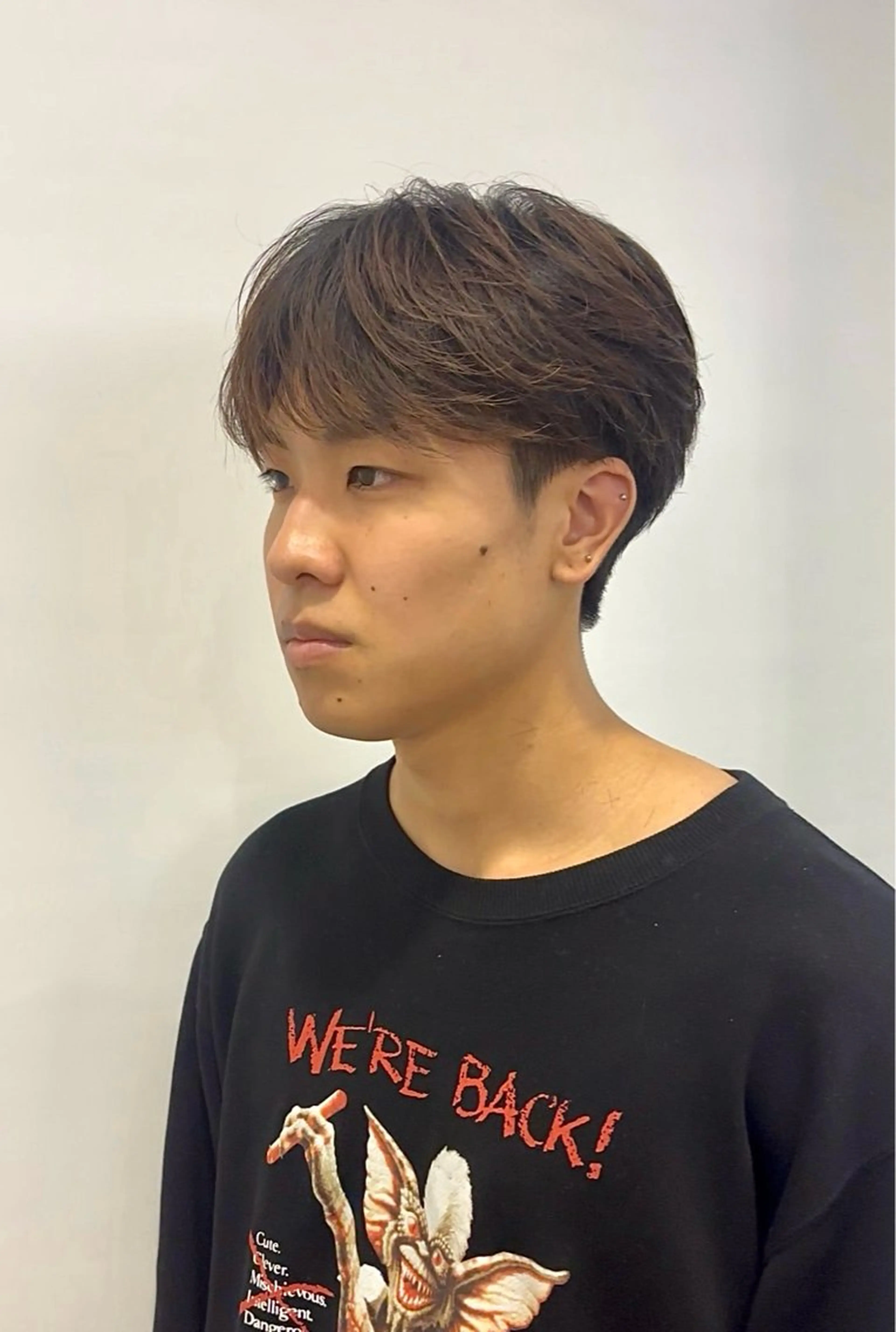 ショート メンズ マッシュ シースルーマッシュ 行方 晴貴のヘアスタイル