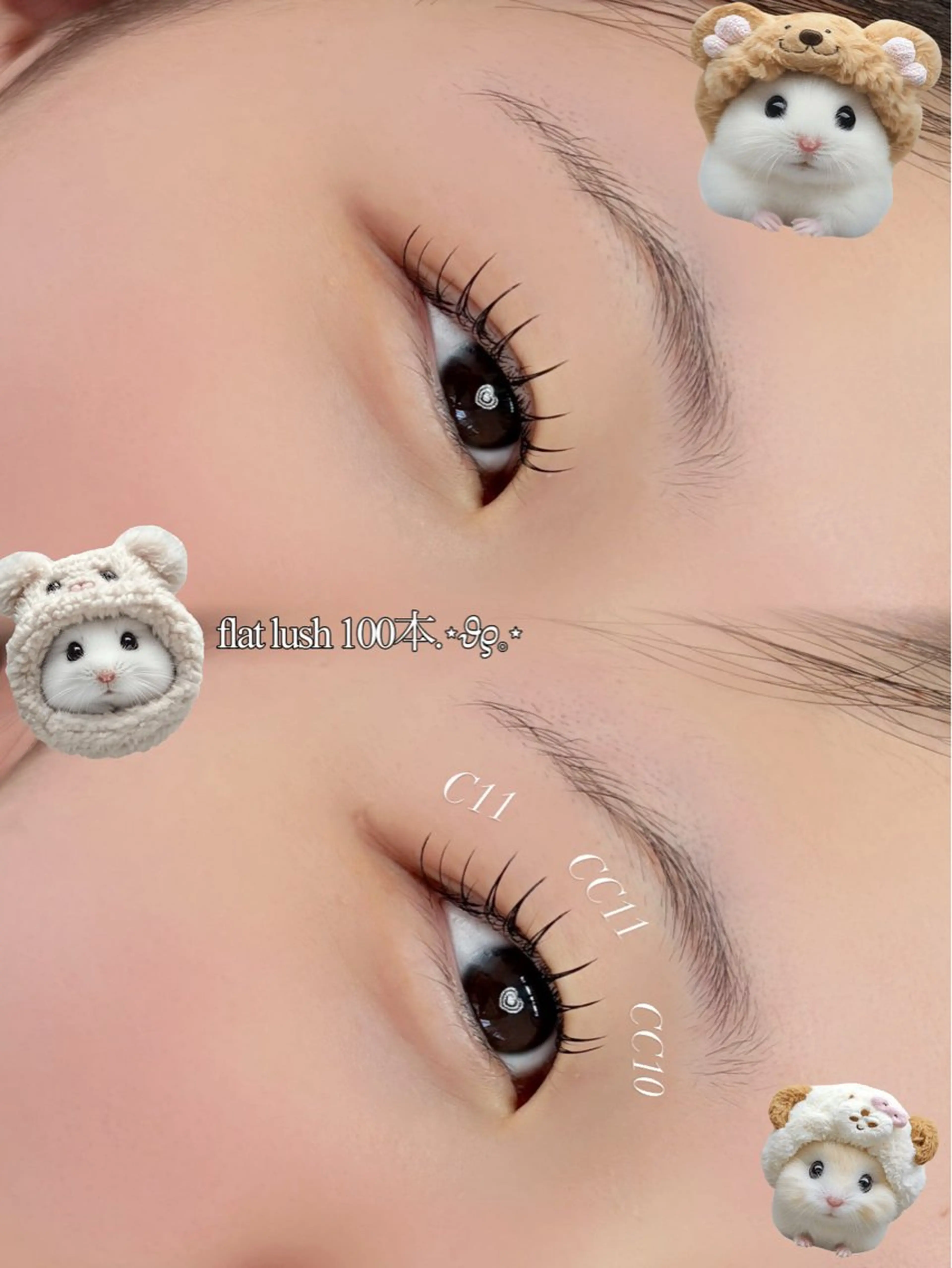 マツエク・マツパ フラットラッシュ マツエク アイブロウ専門店iBROW.新越谷店所属・iBROW. 新越谷 田中 桃香のマツエク・マツパデザイン