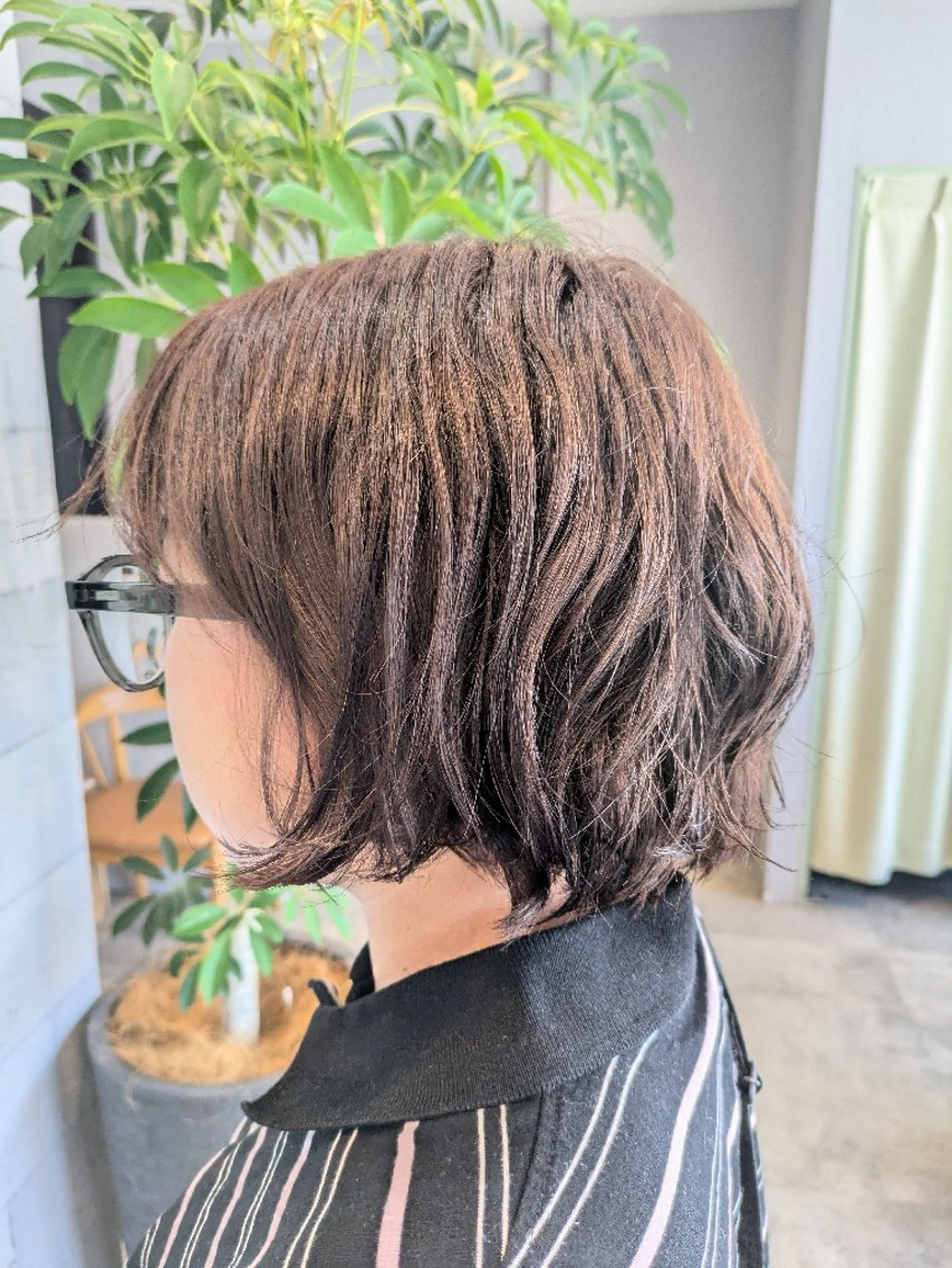 パーマ ショート ボブ ニュアンスパーマ 山田 愛/川中島/縮毛矯正のヘアスタイル