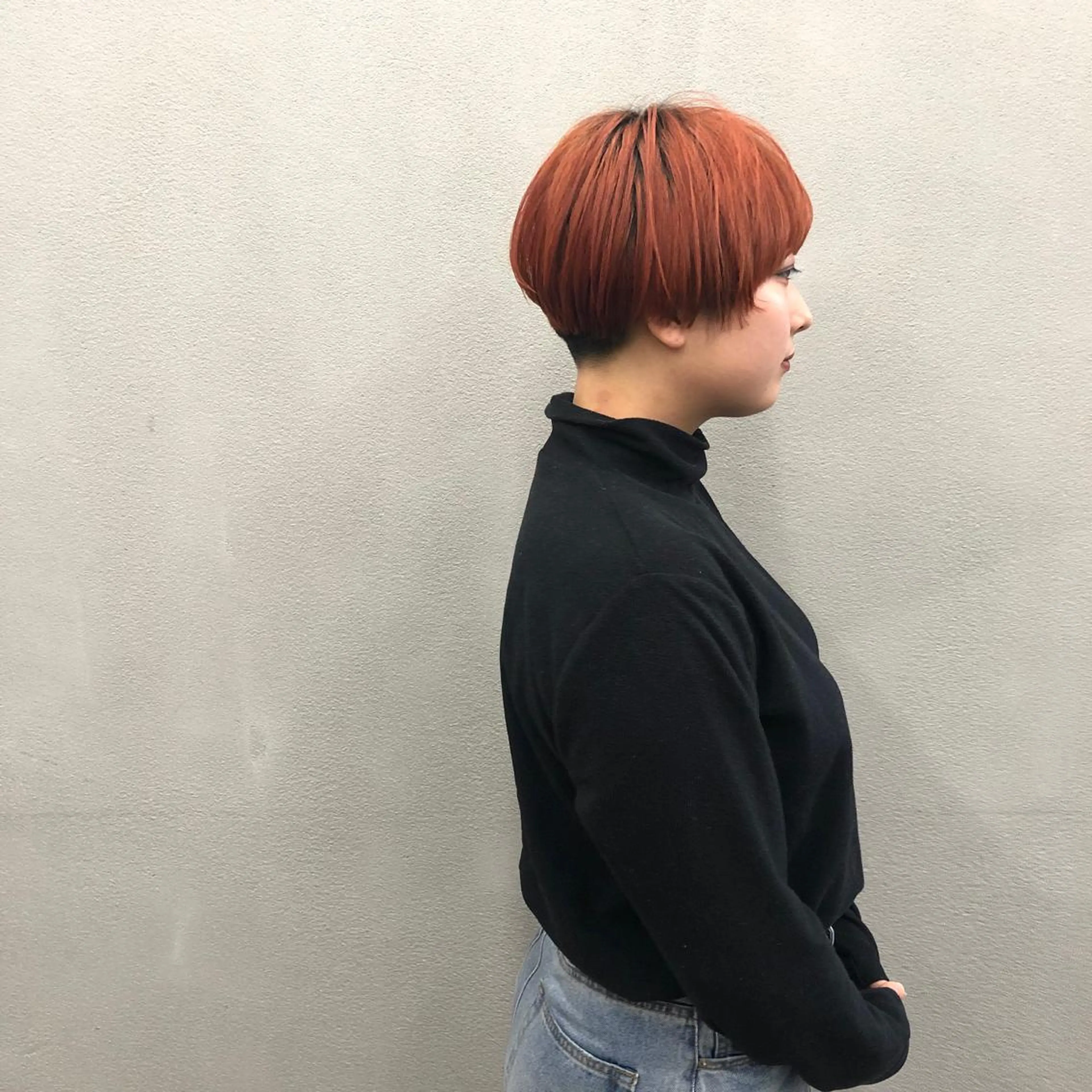 ショート カラー オレンジ ショートヘア カット ヘアカラー トリートメント ショート/ボブ/ 白髪染め/メンズ葛西のヘアスタイル