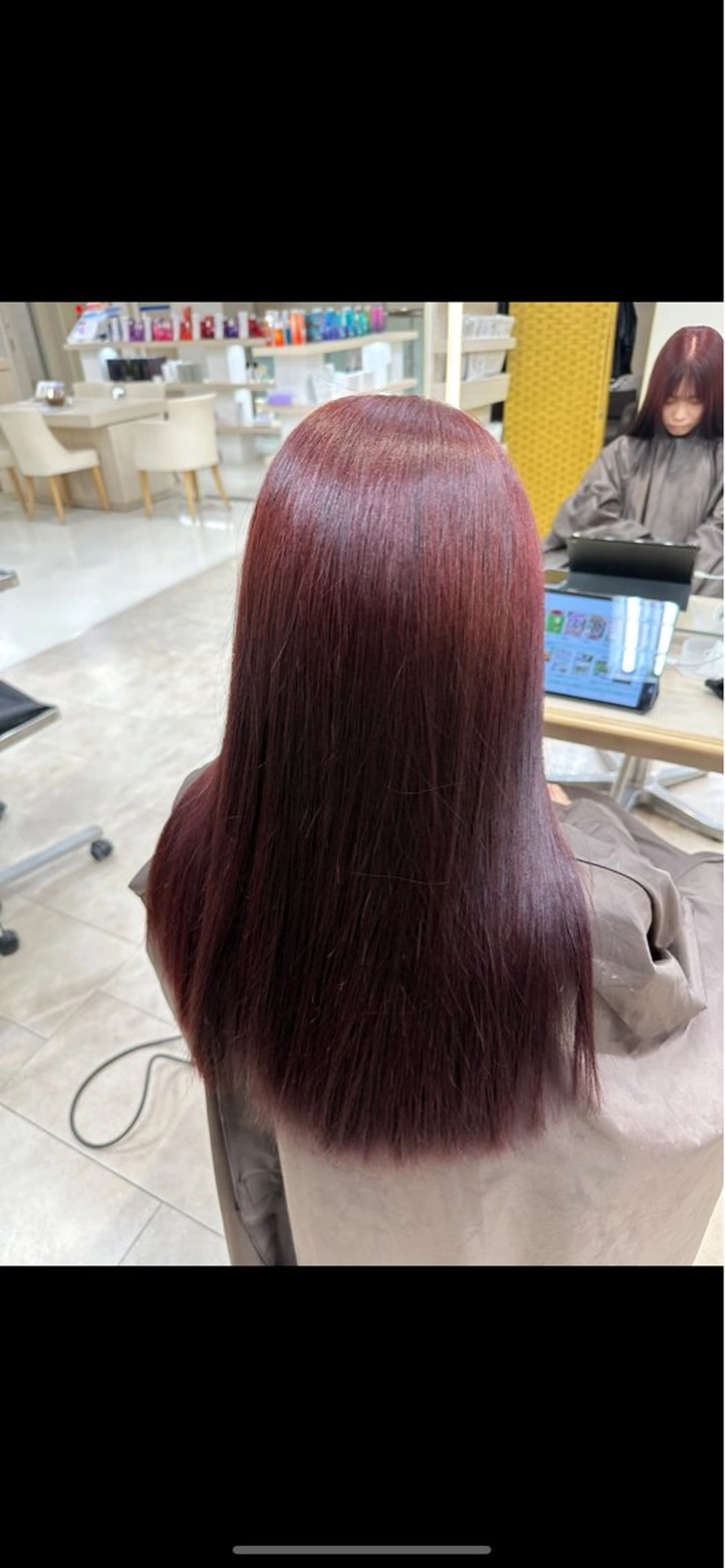 ロング カラー お悩み改善 黄金比みくのヘアスタイル